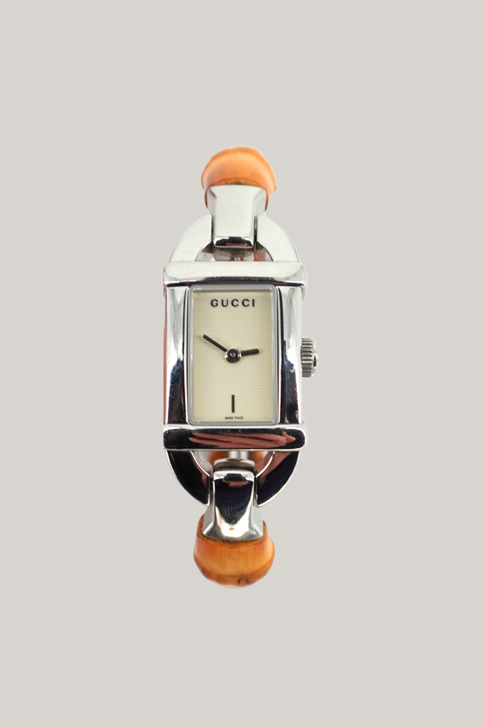 Gucci Vintage 6800 L Bamboo Bangle Watch