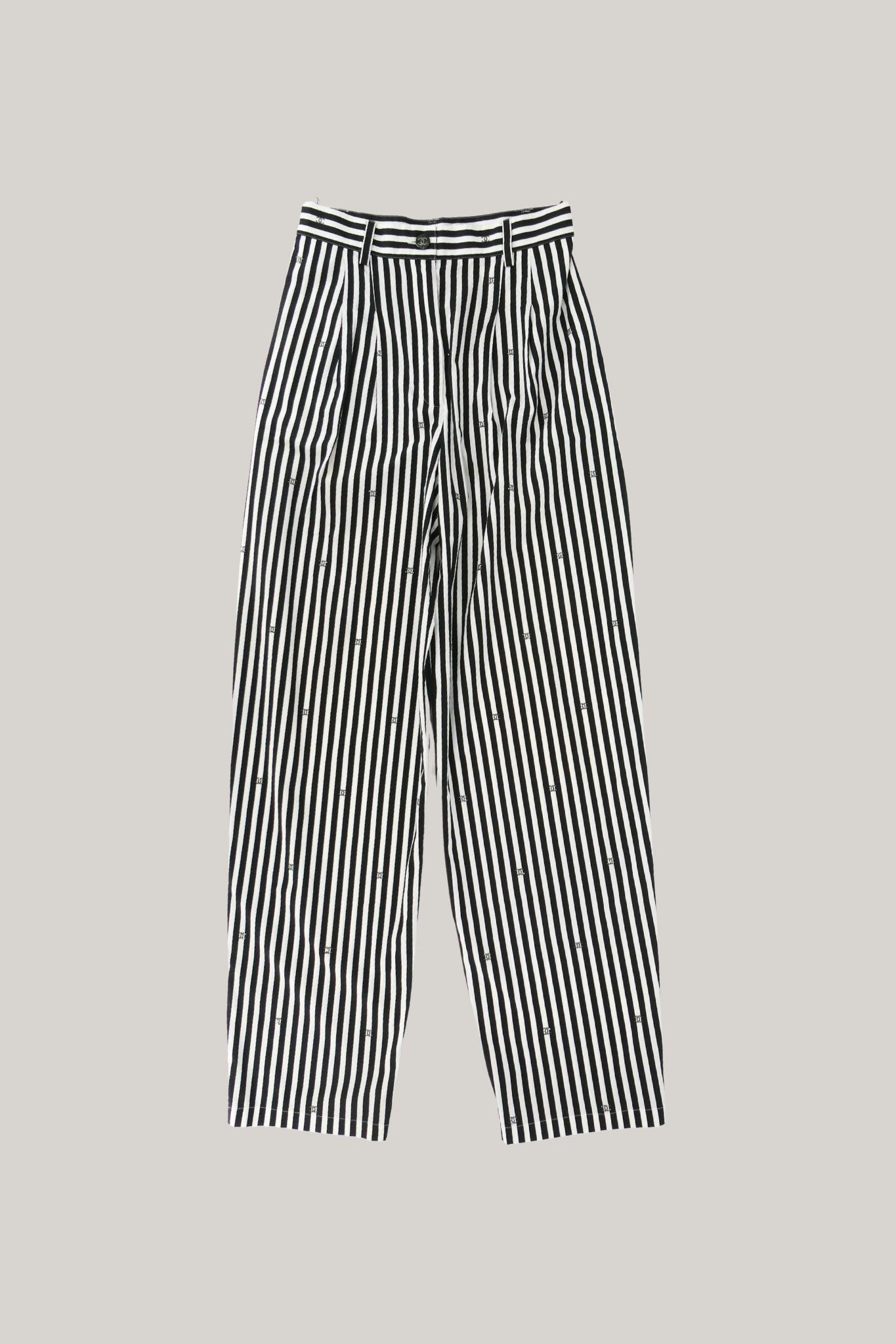 2014 Chanel Black & White Stripes Pants (FR 34)