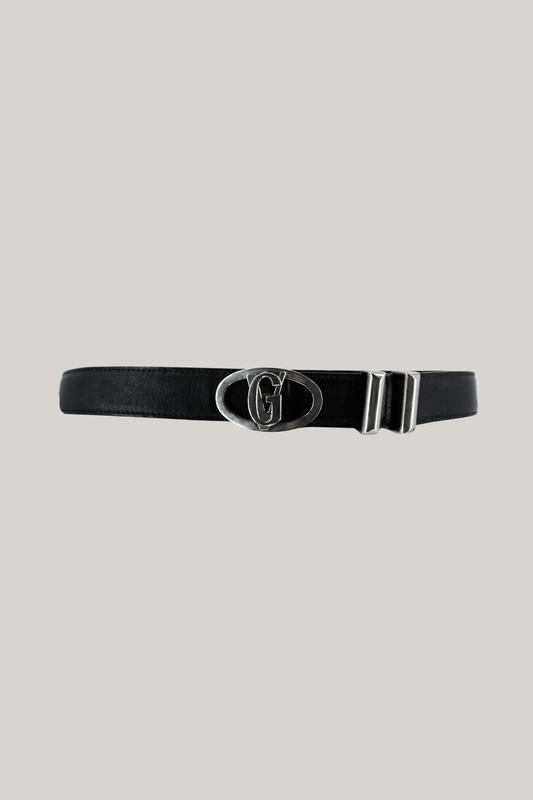 2008 Gianni Versace Silver Logo Belt