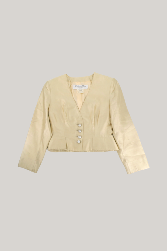 Christian Dior Champagne Silk Top