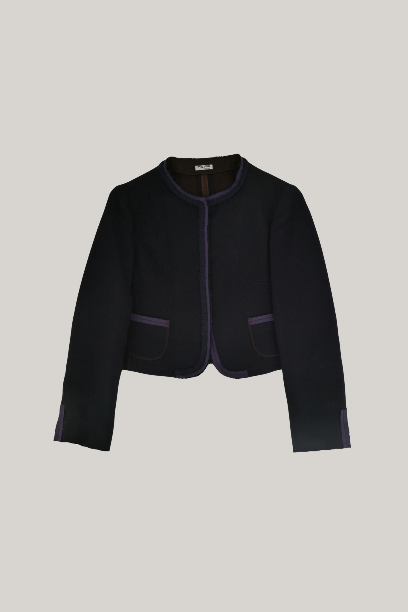 2000's Miu Miu Crop Virgin Wool Jacket