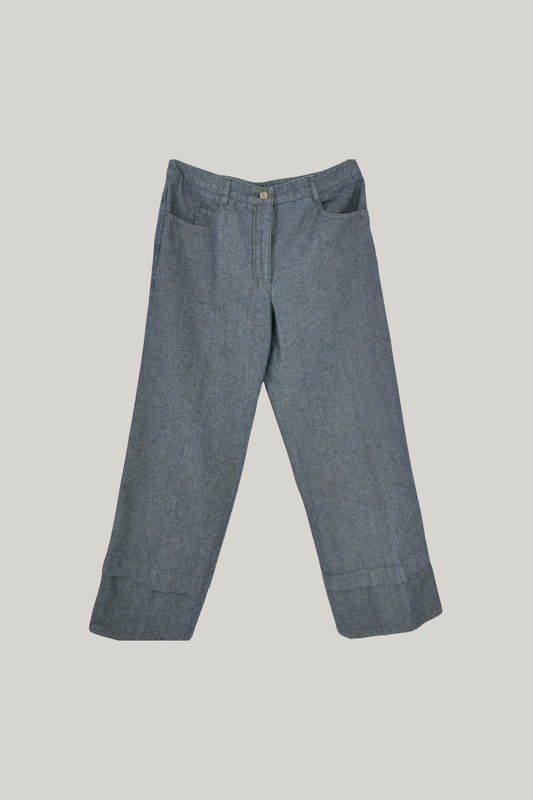 2002 Cruise Chanel Grey Denim Jeans (FR 42)