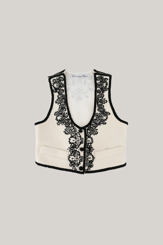Christian Dior Wool Embroidered Vest