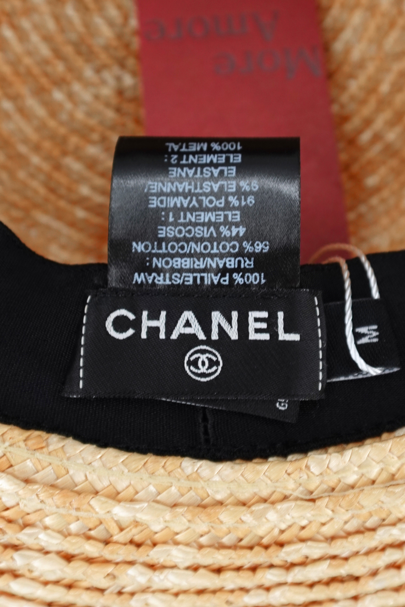 Chanel Straw Boater Hat