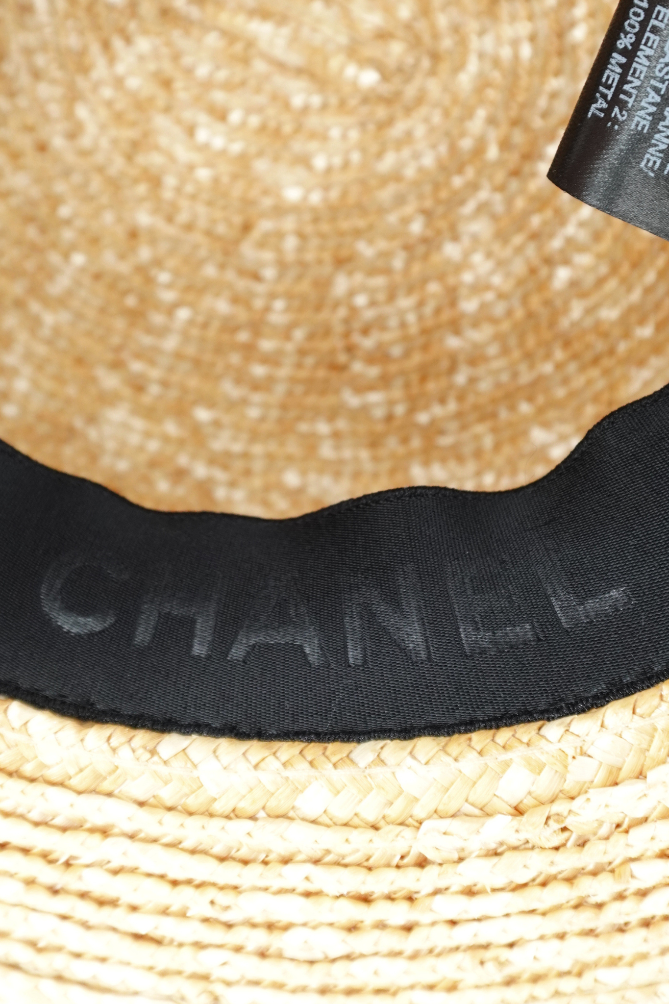 Chanel Straw Boater Hat