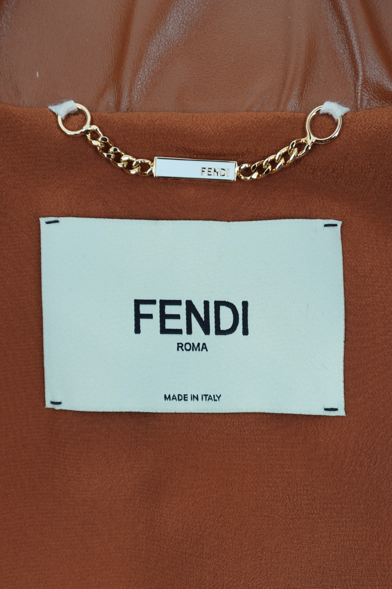 Fendi Brown Leather Jacket (FR 32)