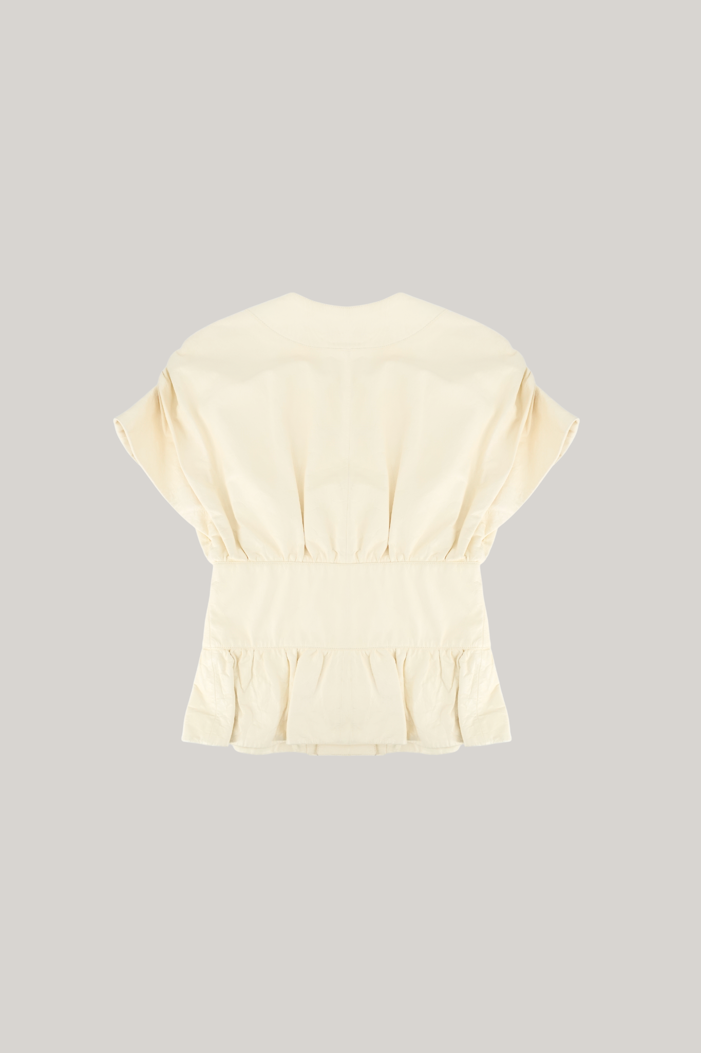 2019 Chanel LA PAUSA White Leather Top (FR 34)