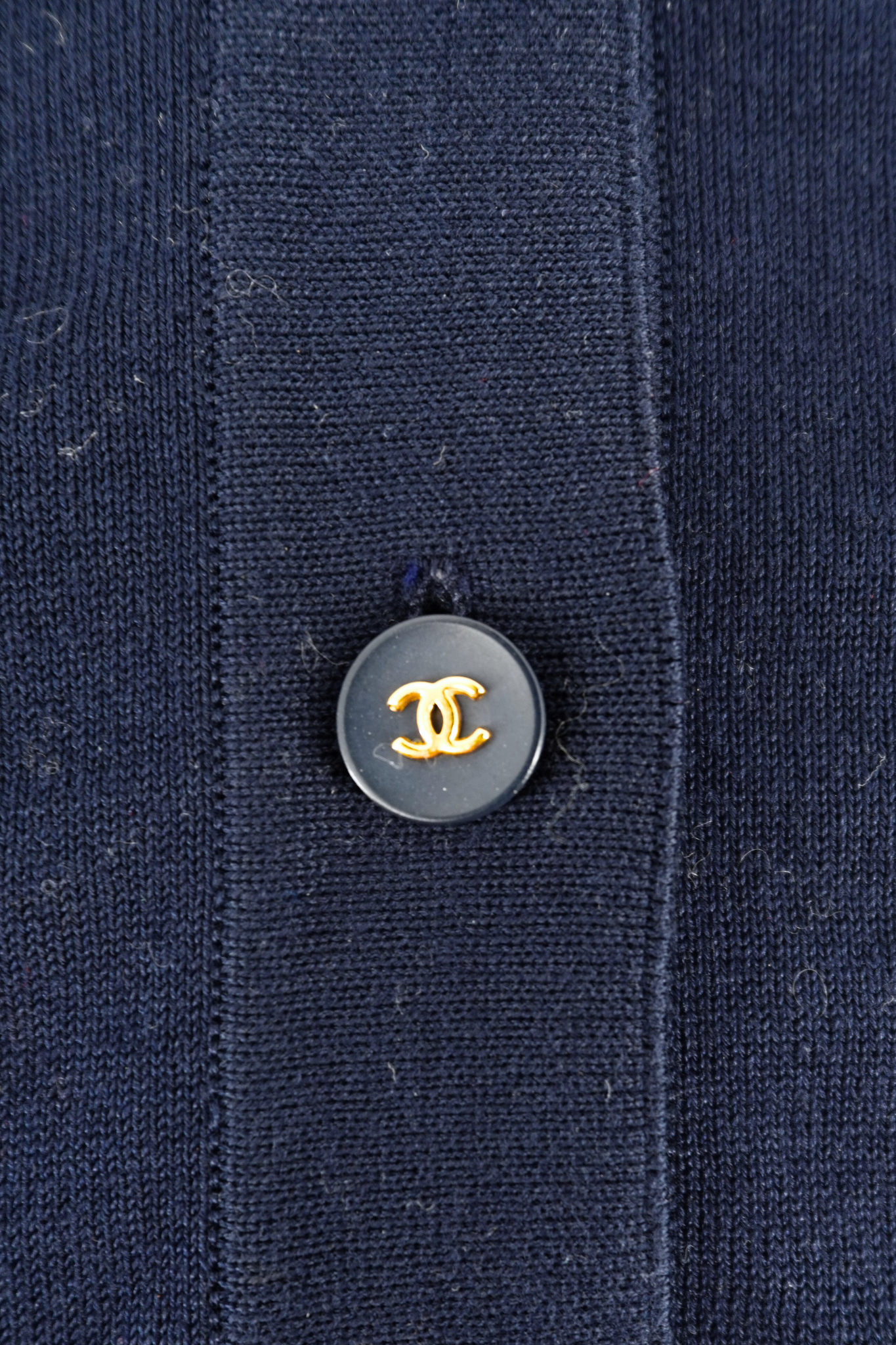 1994 Spring Chanel Navy Cardigan (FR 44)