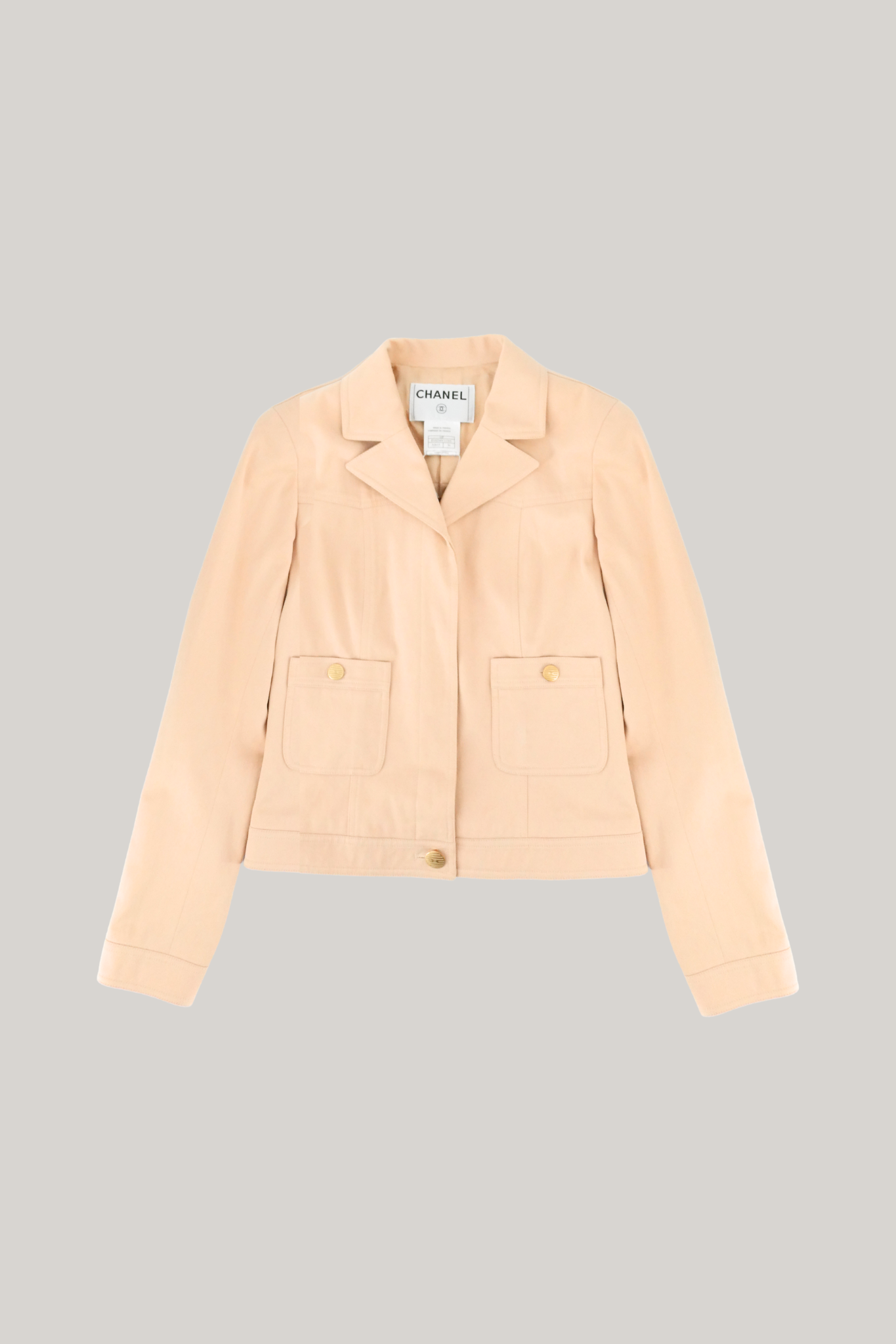 2002 Chanel Soft Nude Pink Jacket (FR 36)