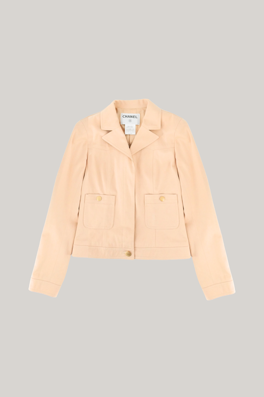 2002 Chanel Soft Nude Pink Jacket (FR 36)