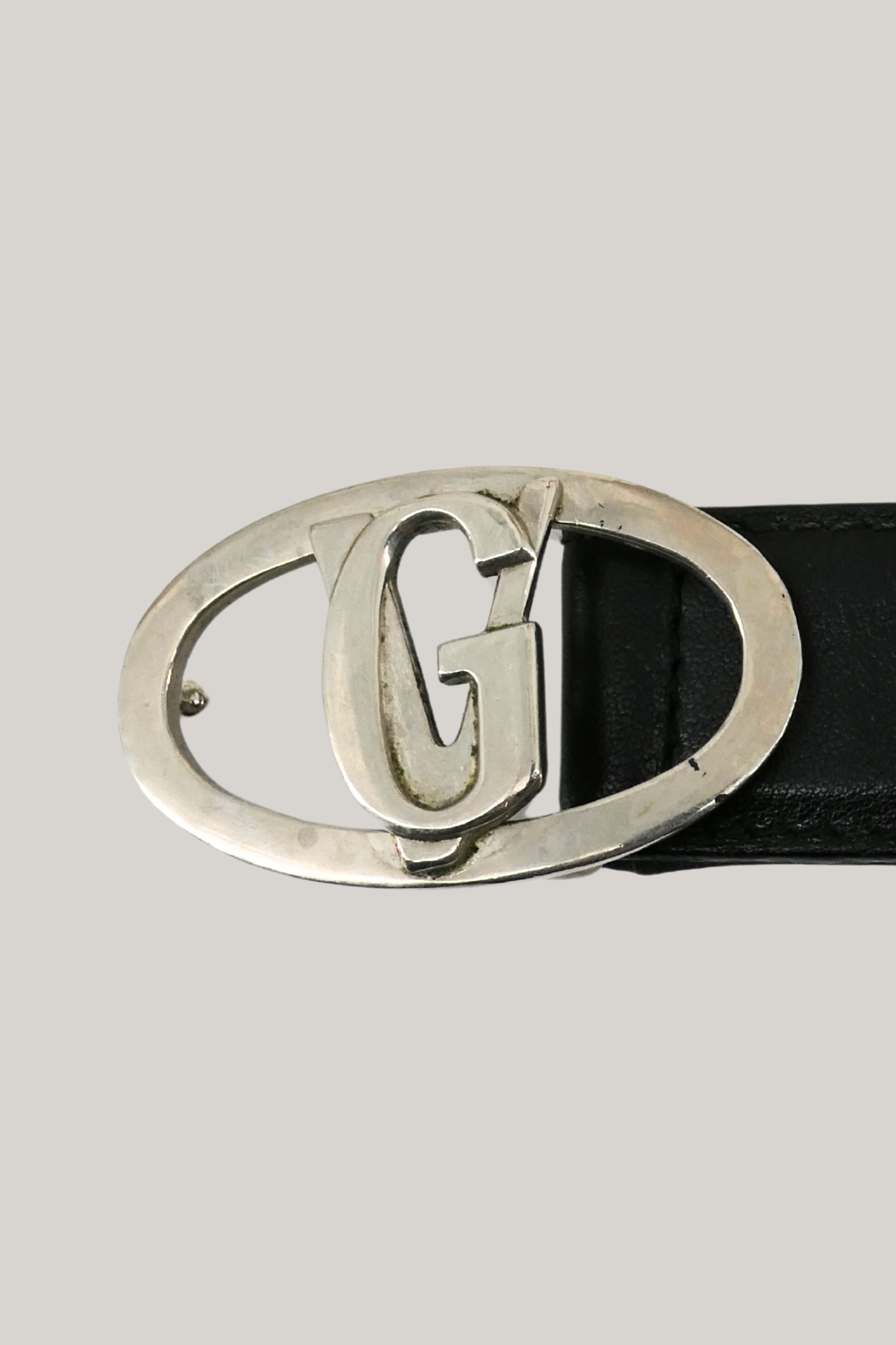 2008 Gianni Versace Silver Logo Belt