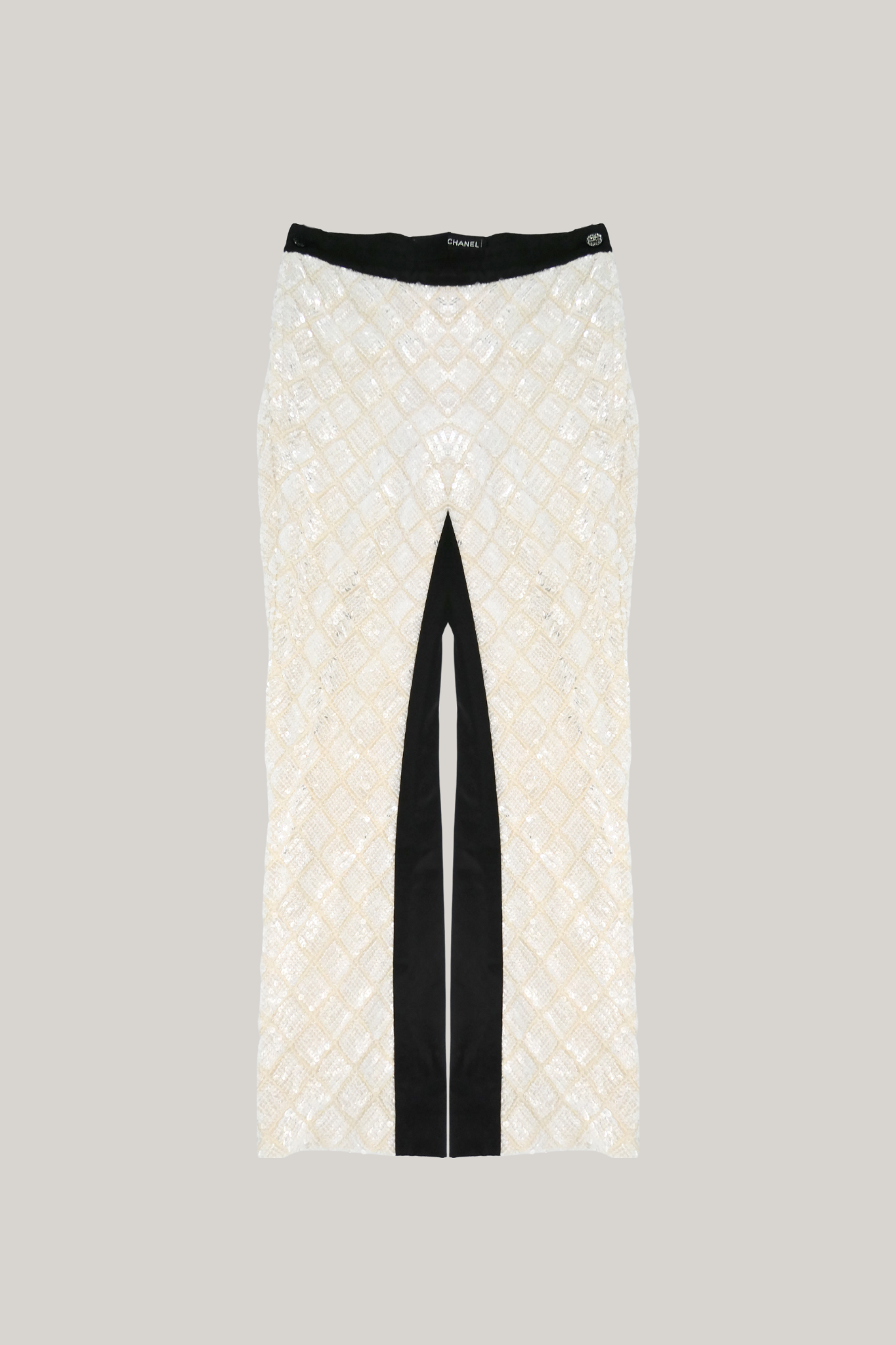 Chanel Ecru Sequin Embellished Set (FR 38)