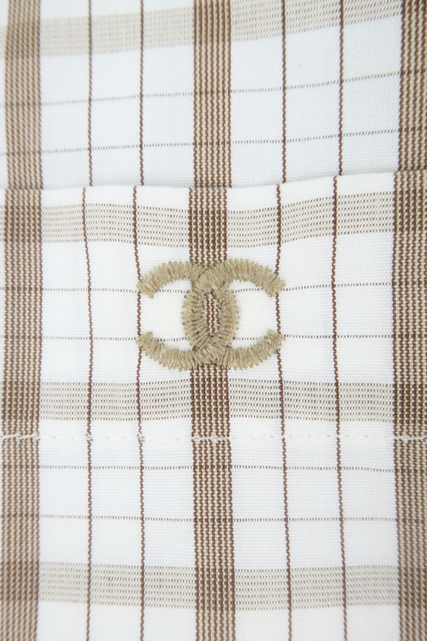 Chanel Brown Stripes Button Up (FR 38)
