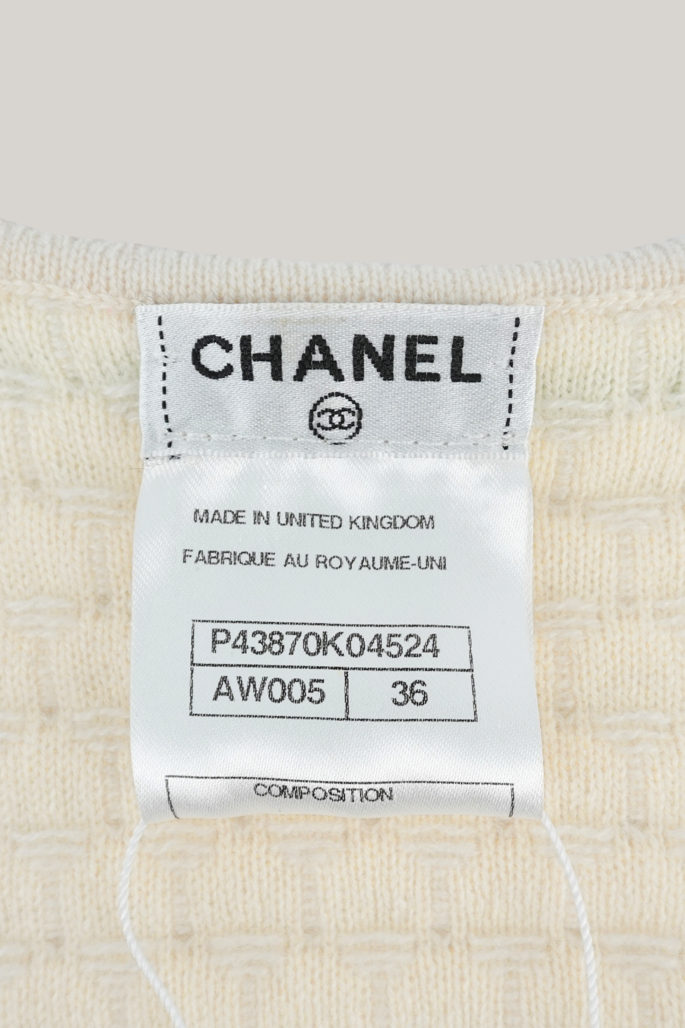 Chanel Knit Cream & Green Jacket (FR 36)