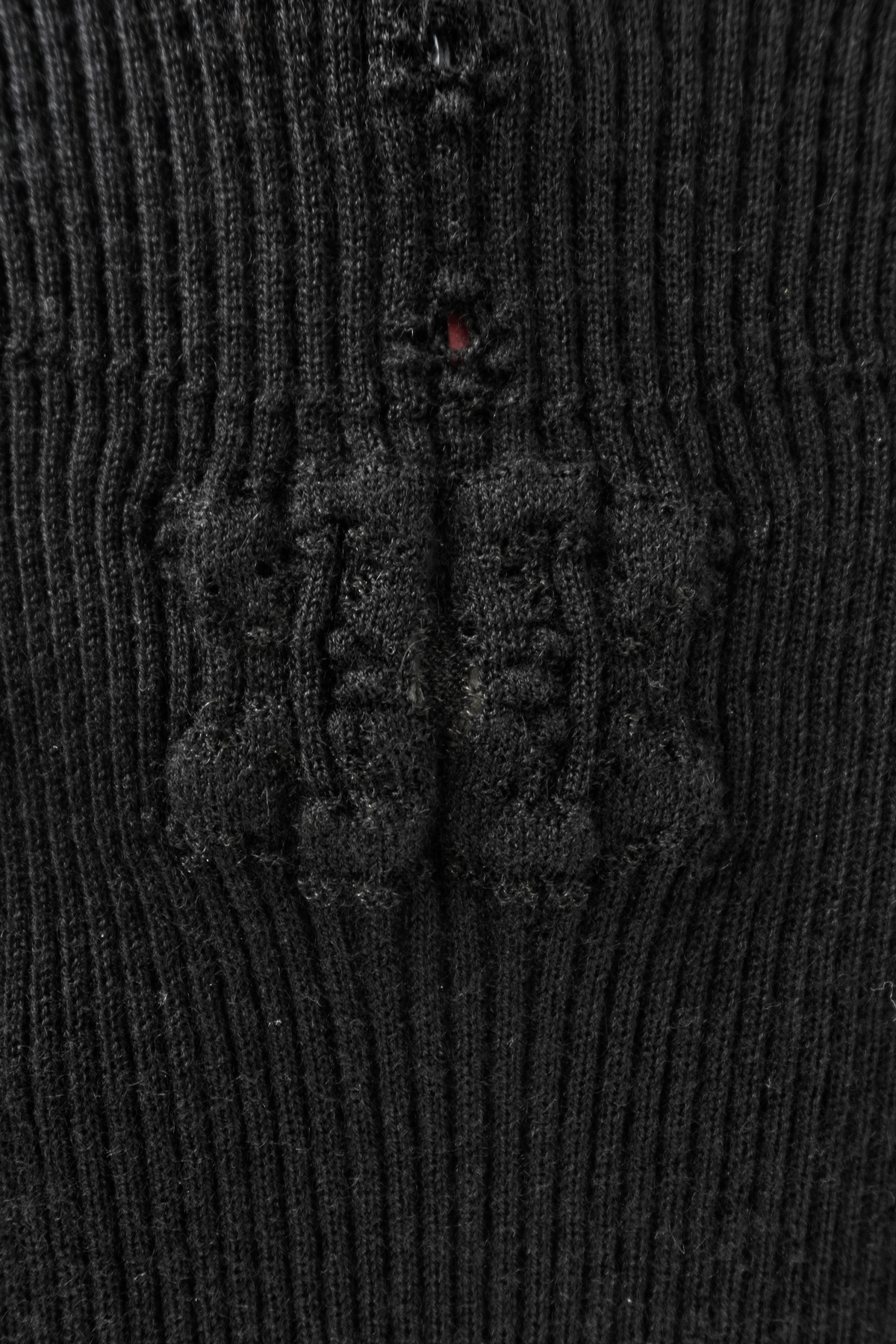 2021 Chanel Black Ribbed Knit Ruffle Dress (FR 36)