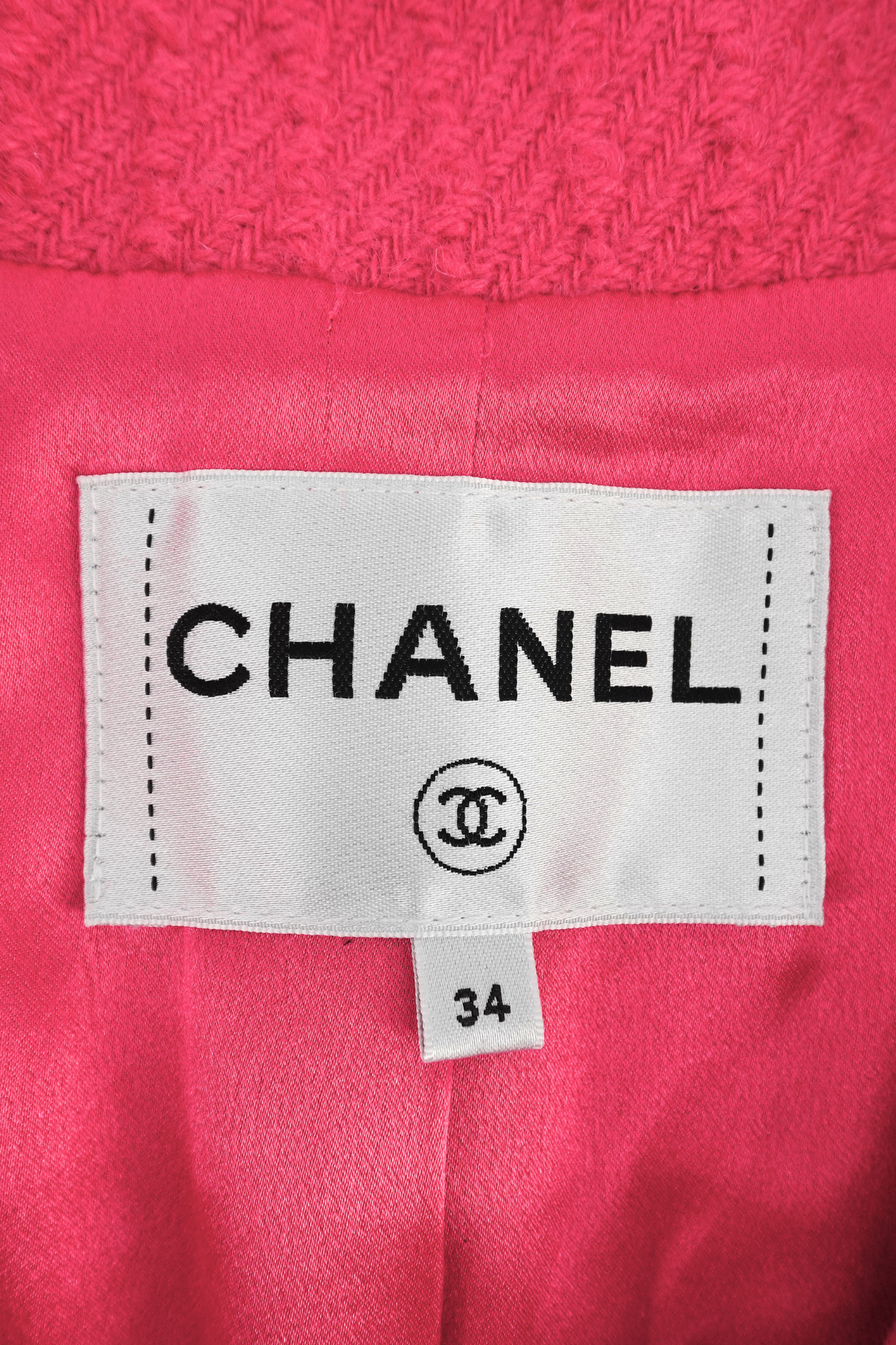 2020 Chanel Pink Tweed Double-Breasted Coat