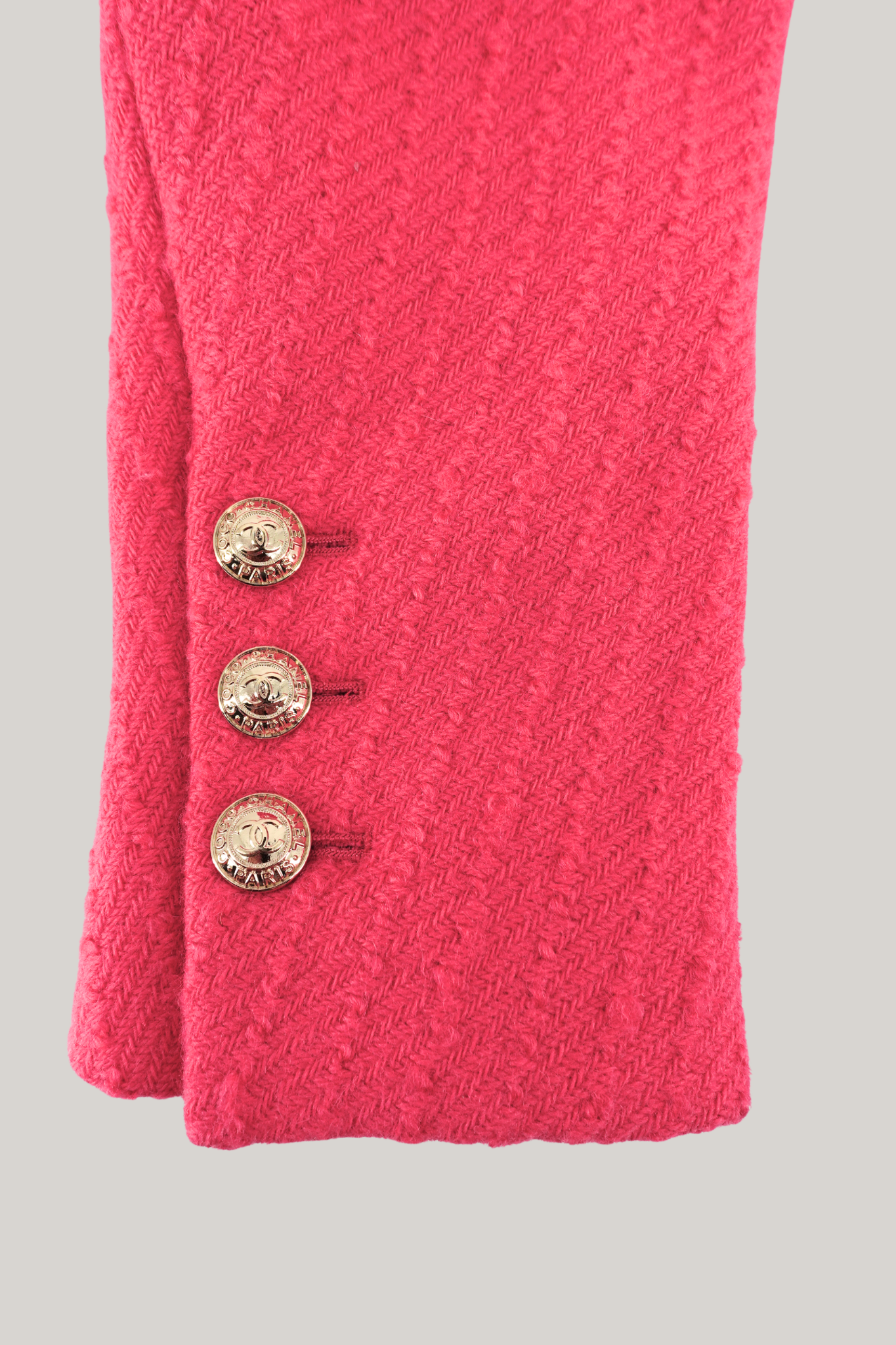 2020 Chanel Pink Tweed Double-Breasted Coat