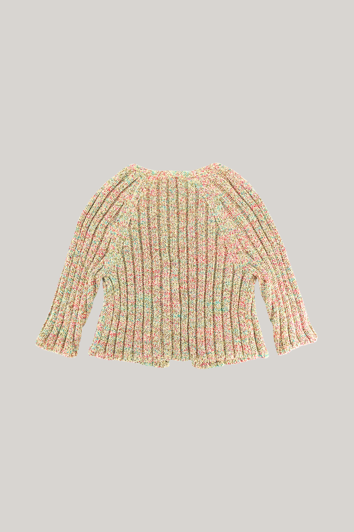 2017 Chanel Cream Multicolor Knit Cardigan (FR 36)
