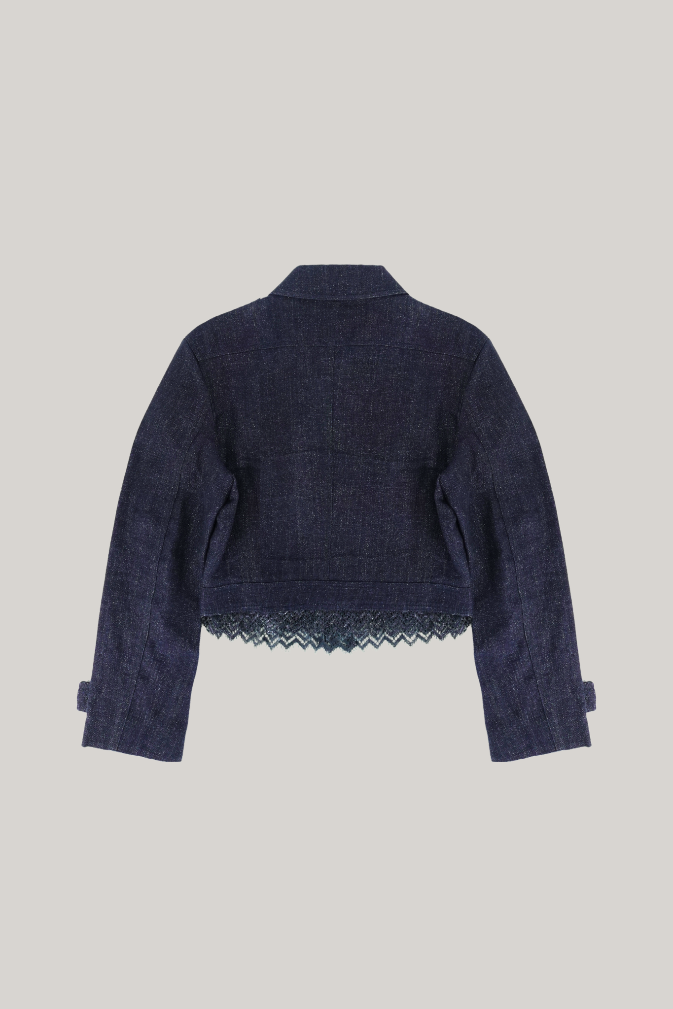 2001 Spring Chanel Denim Lace Jacket (FR 38)