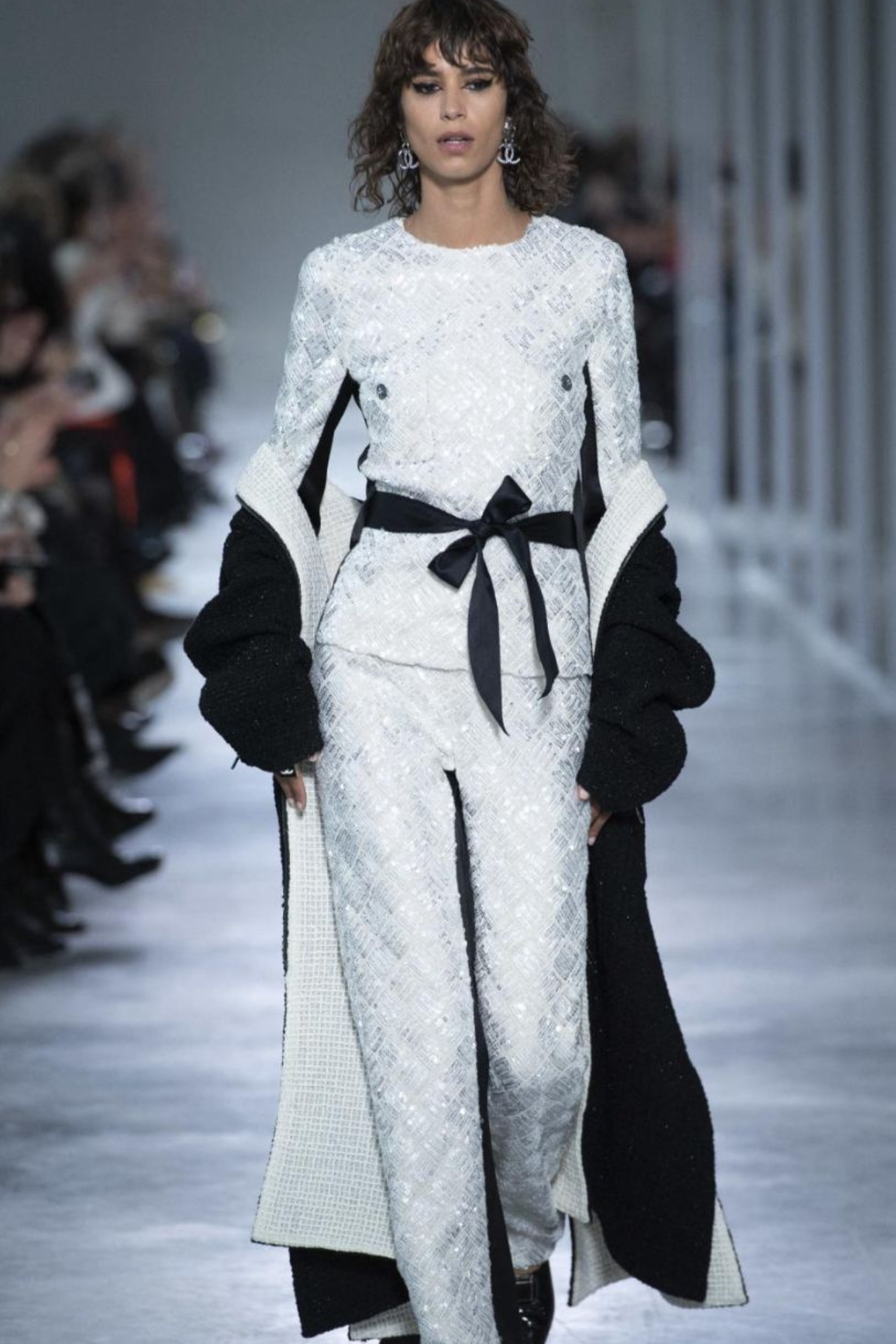 Chanel Ecru Sequin Embellished Set (FR 38)
