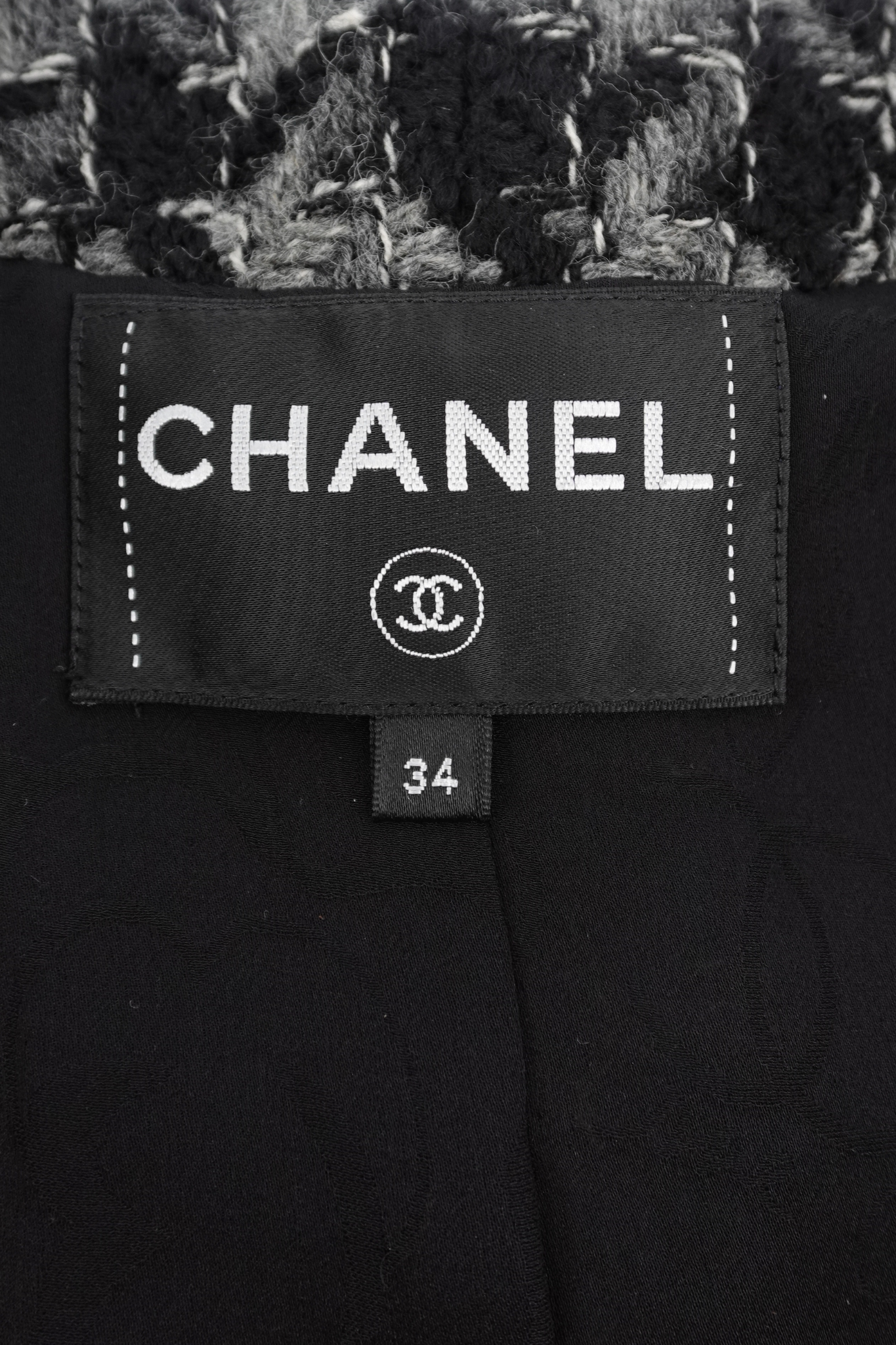 2016 Chanel Houndstooth Drape Blazer (FR 34)