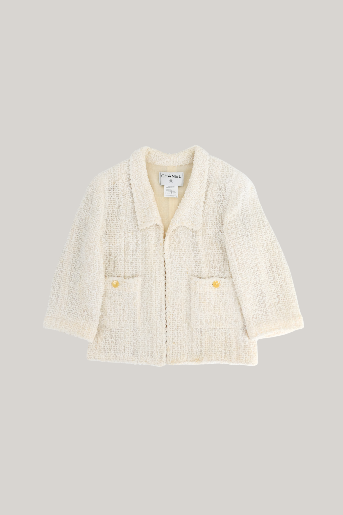 1996 Spring Chanel Light Beige Jacket (FR 38)