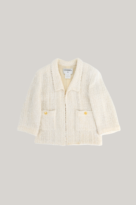 1996 Spring Chanel Light Beige Jacket (FR 38)