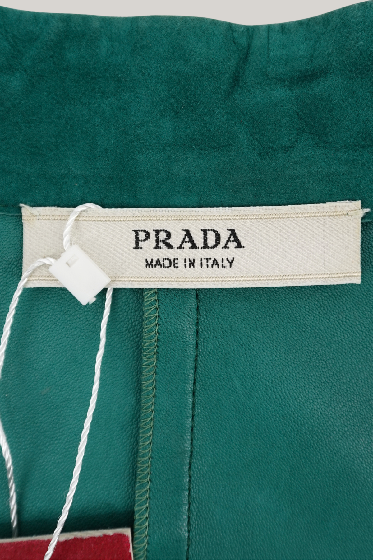 Prada Emerald Suede Bomber Jacket (42)
