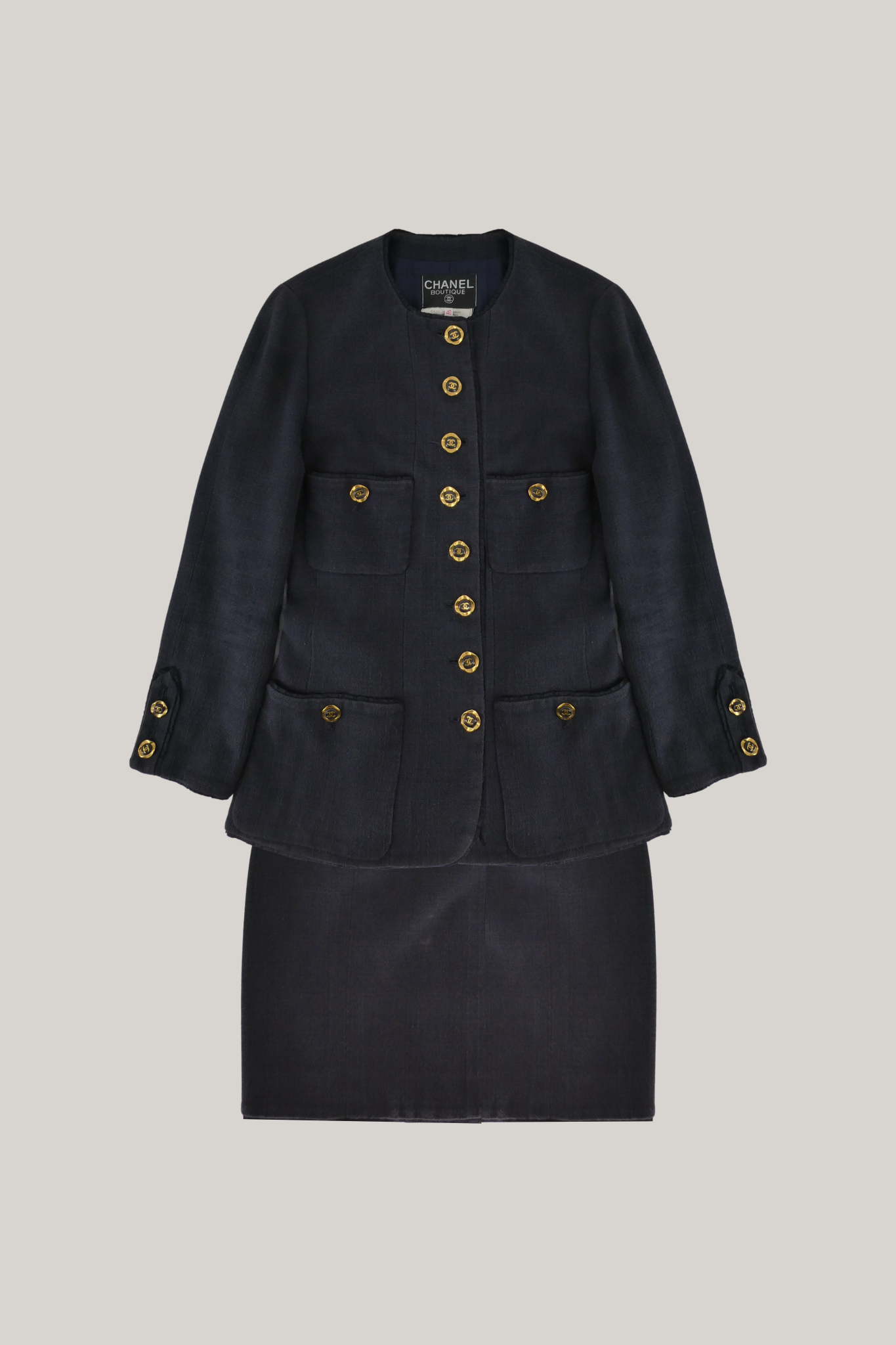 Vintage Chanel Navy Set (FR 40)