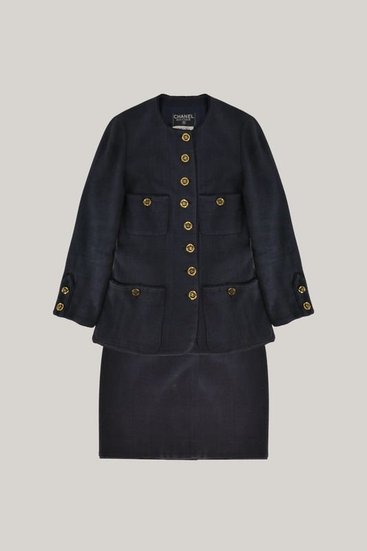 Vintage Chanel Navy Set (FR 40)