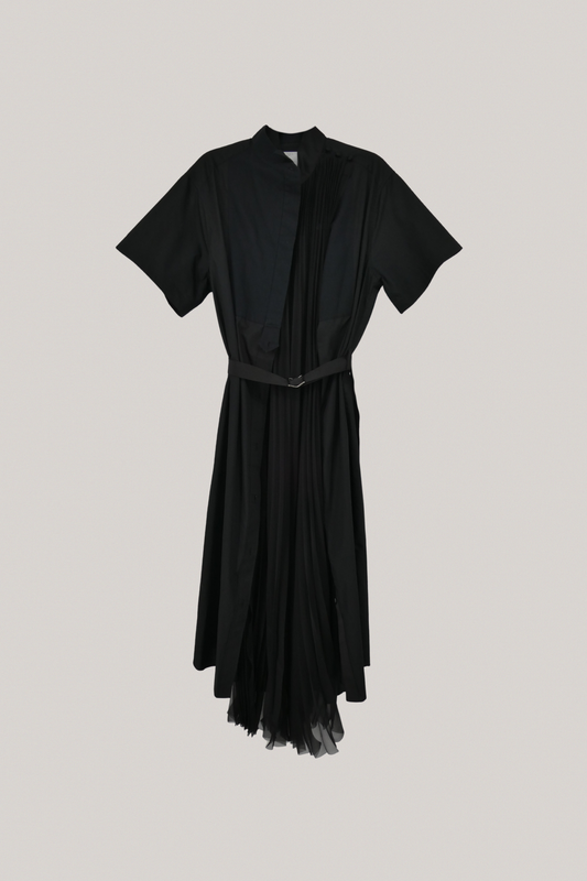 Sacai Black Pleated Dress