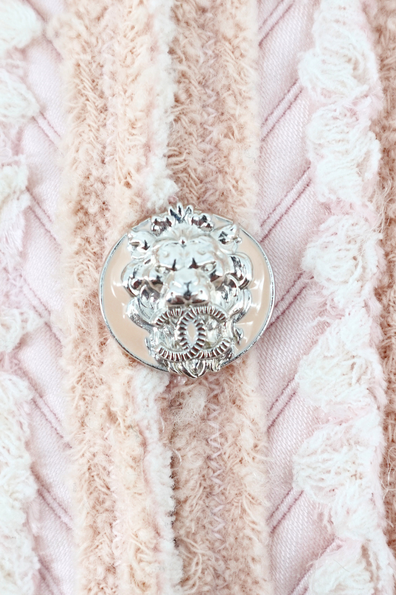Chanel Light Peach Bouclé Tweed Jacket