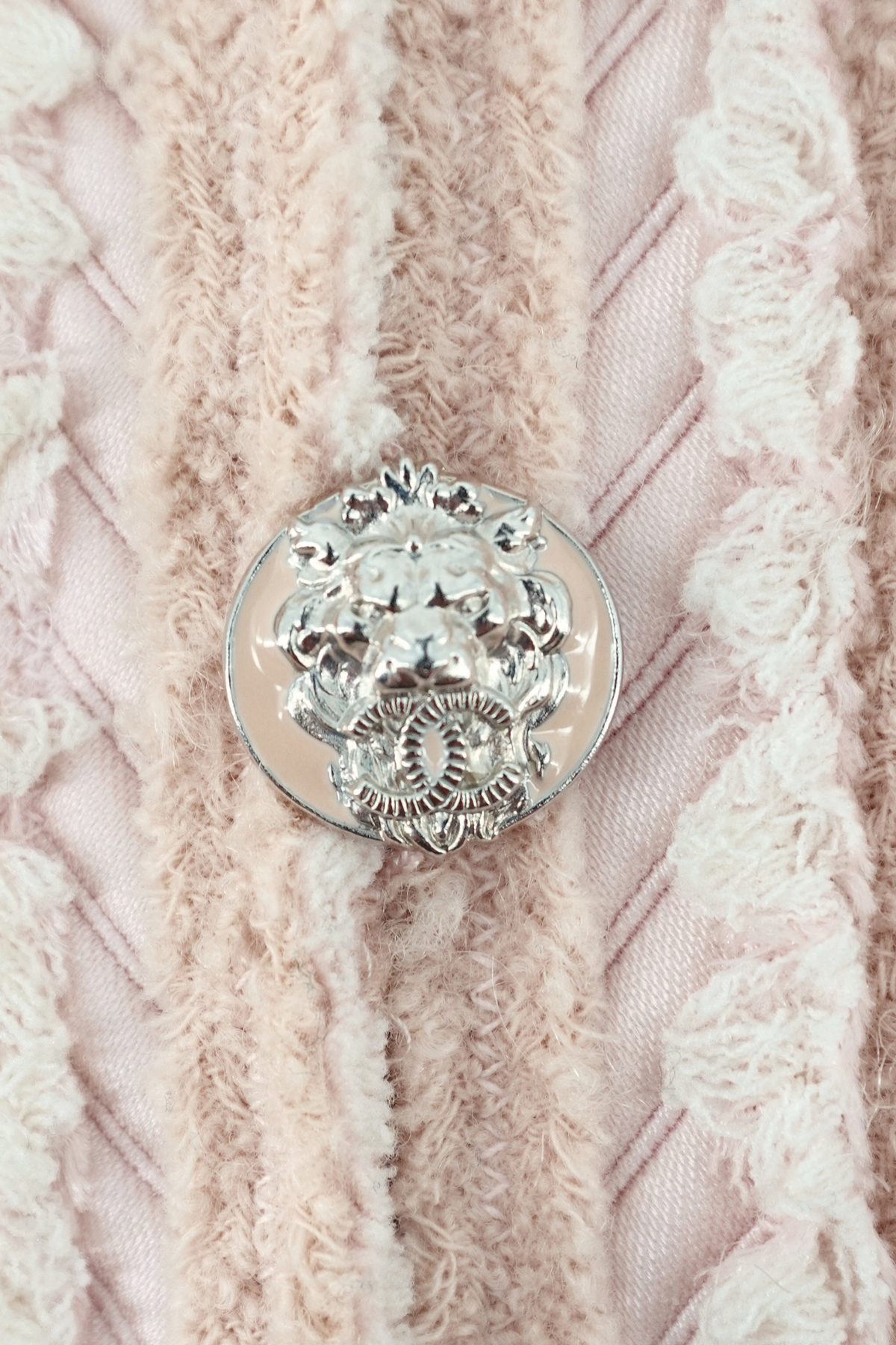 Chanel Light Peach Bouclé Tweed Jacket