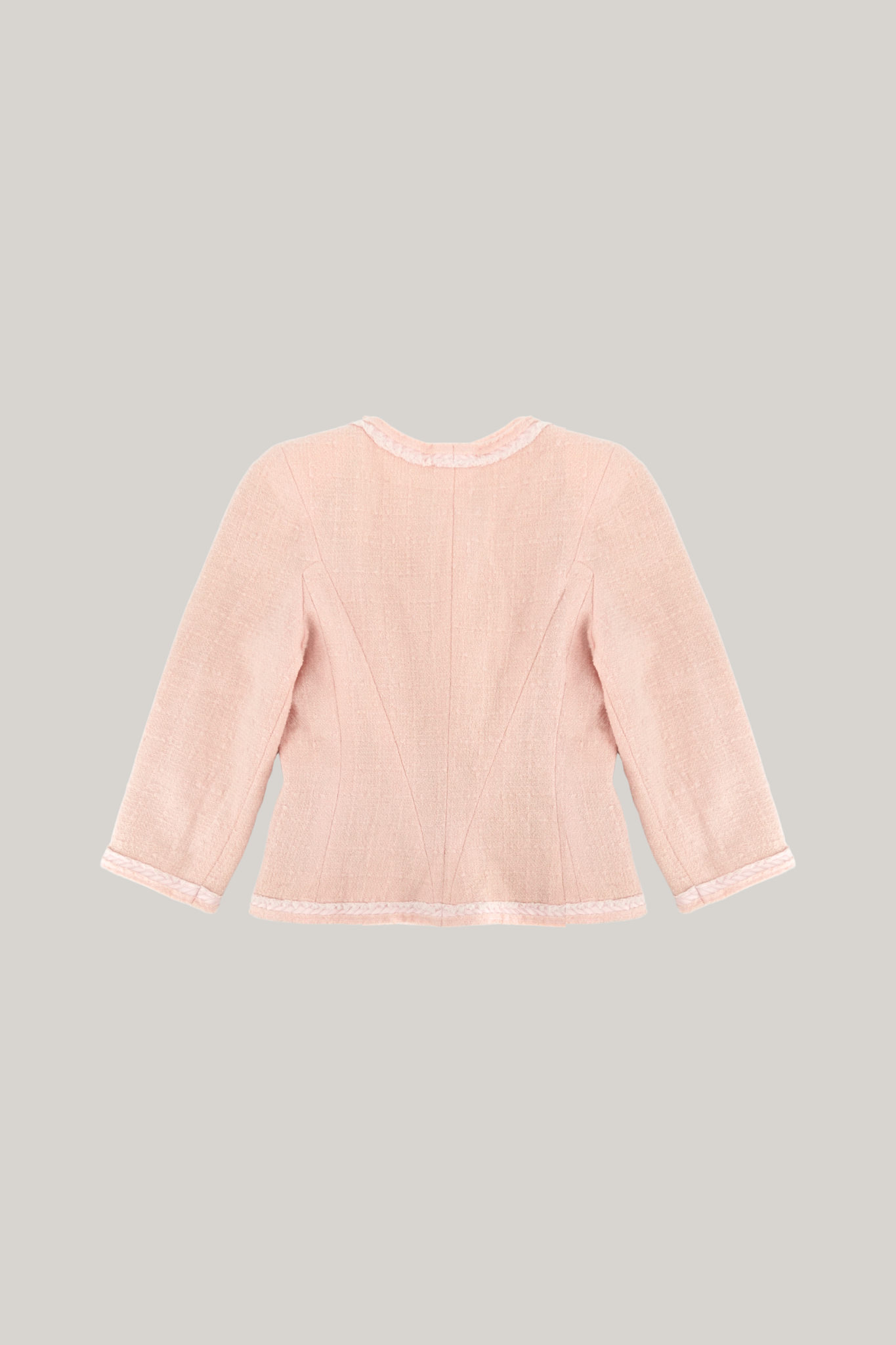 Chanel Light Peach Bouclé Tweed Jacket