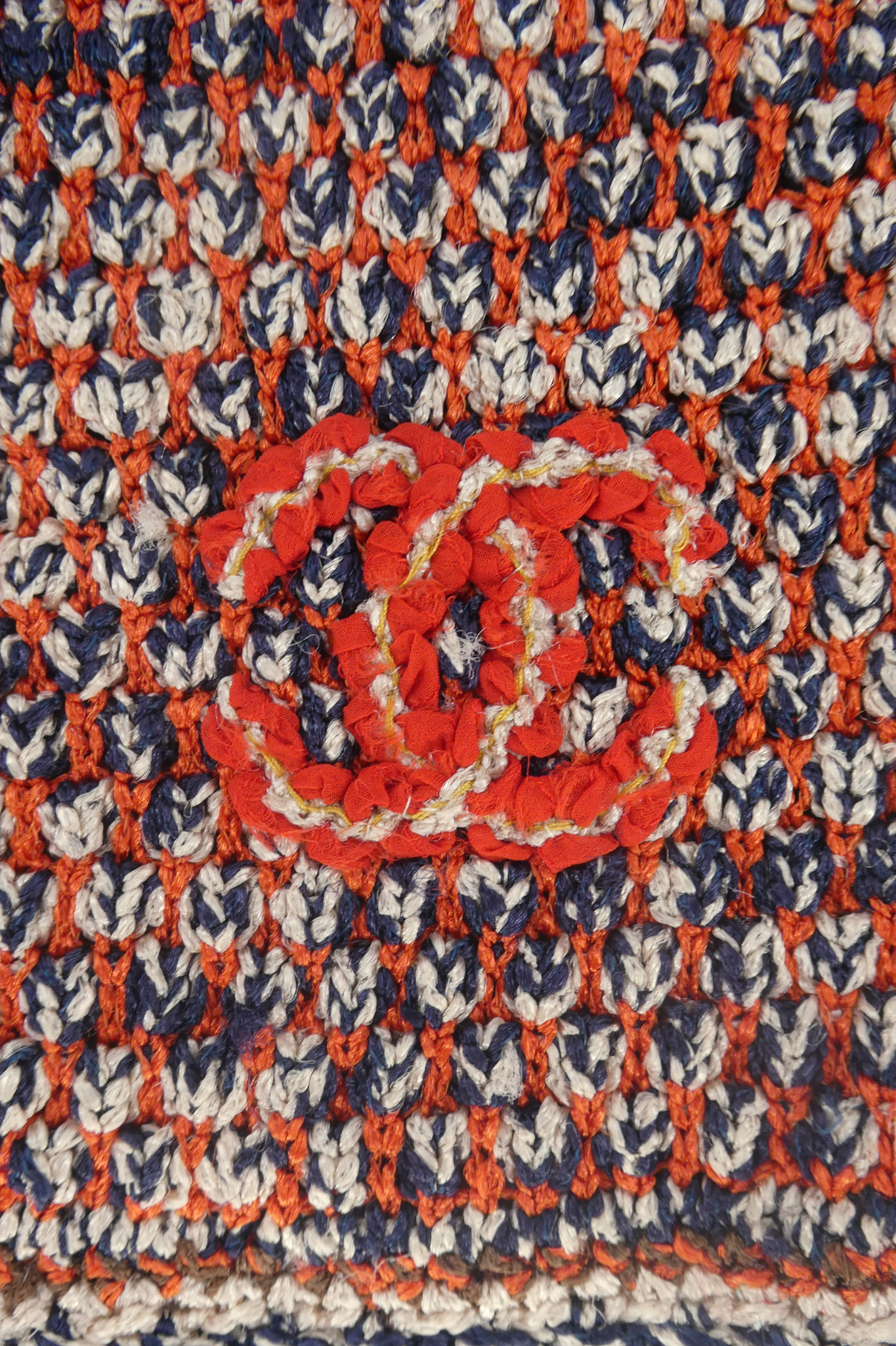 2000 Chanel Red Crochet Knit Dress (FR 36)