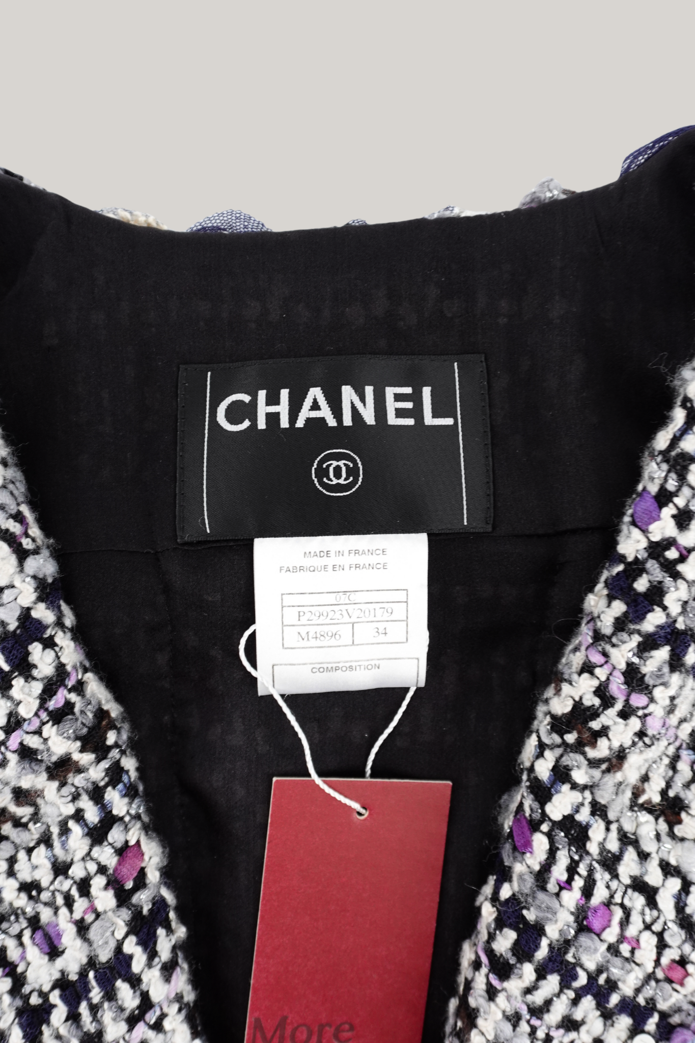2007 Chanel Purple Fantasy Tweed Jacket (FR 34)