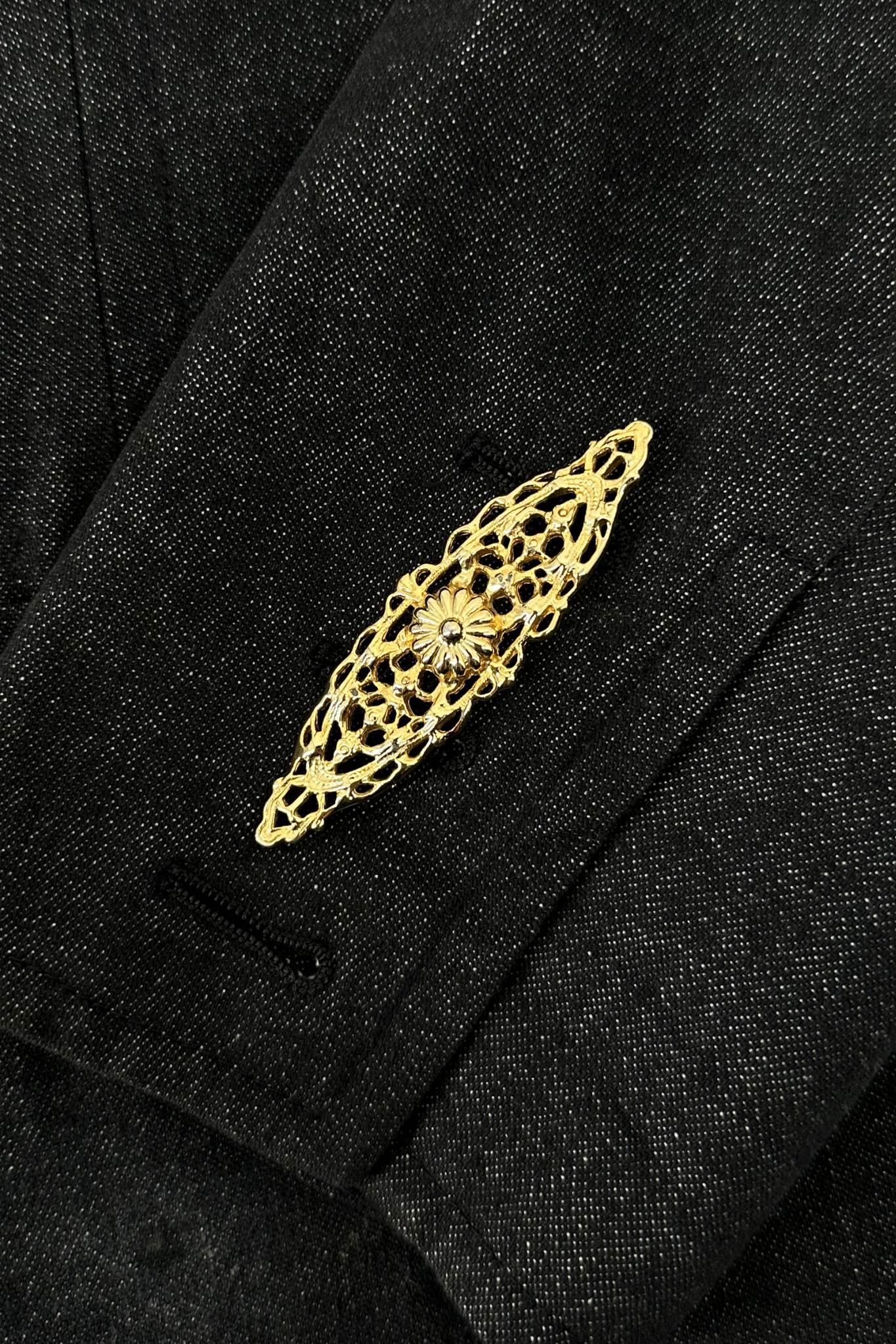 Yves Saint Laurent x Jen Wonders Grey Denim Blazer