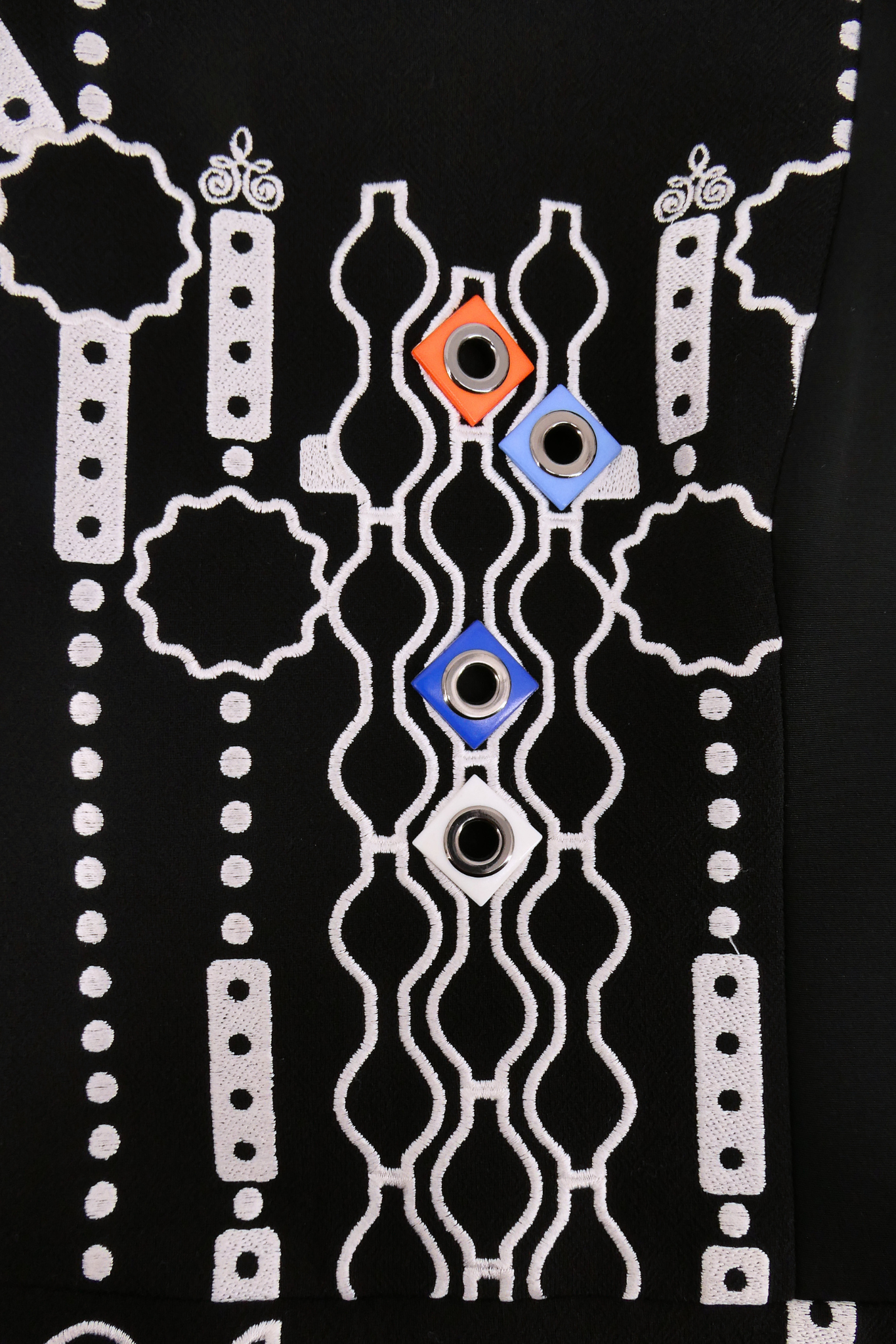 Peter Pilotto Black Graphic Orange Blue Dress