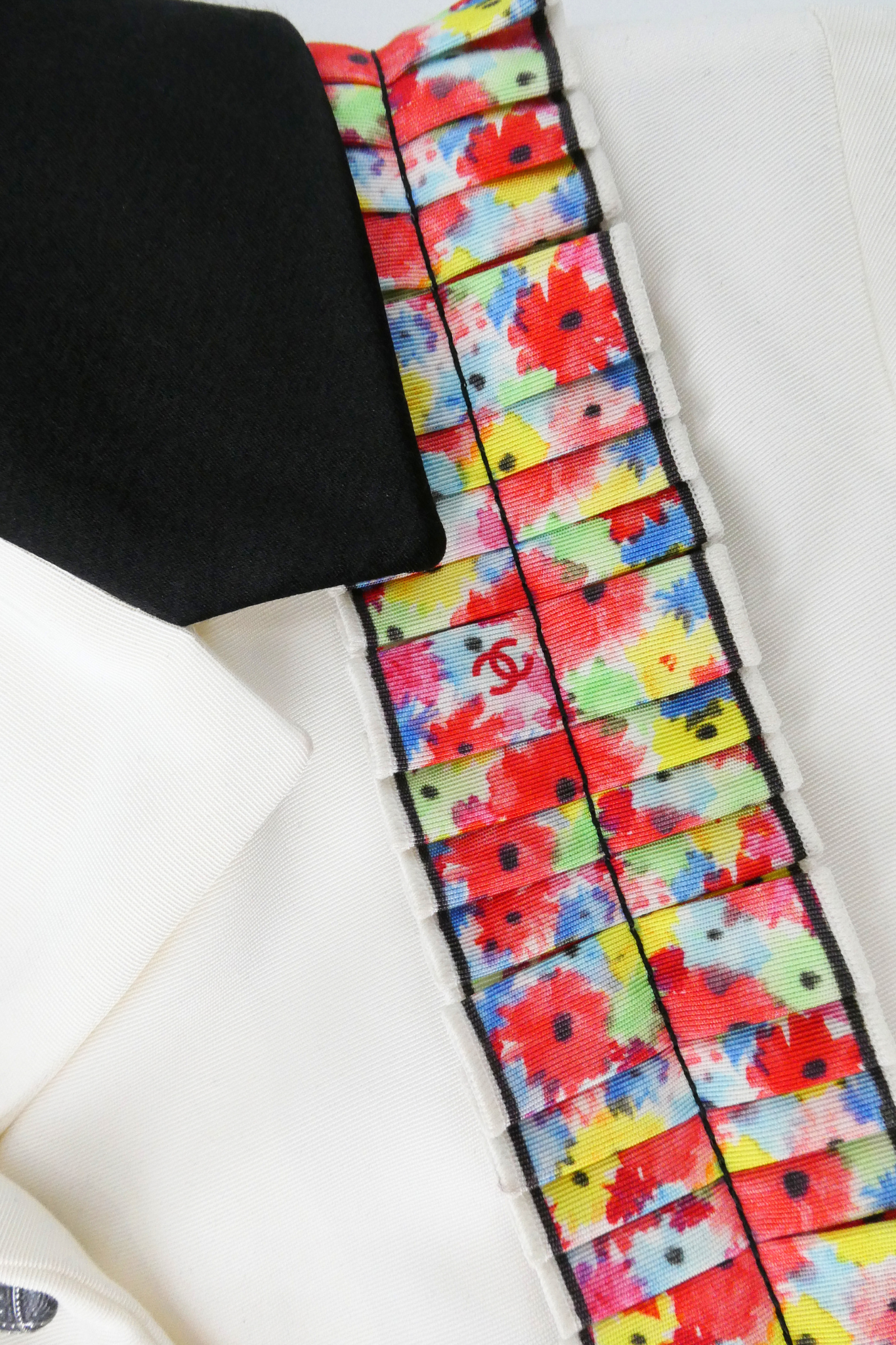 2016 Chanel Ruffle White Jacket