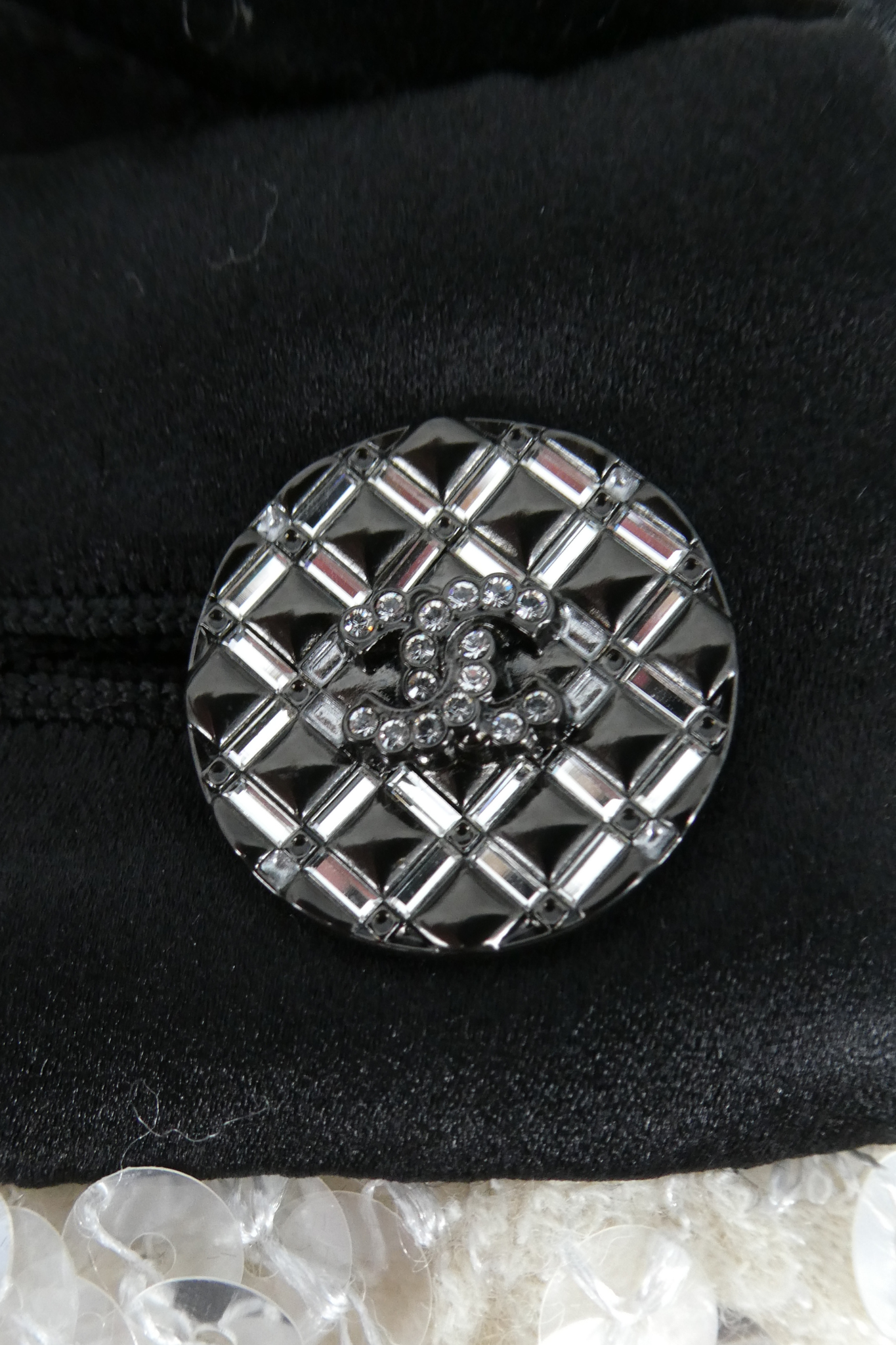 Chanel Ecru Sequin Embellished Set (FR 38)