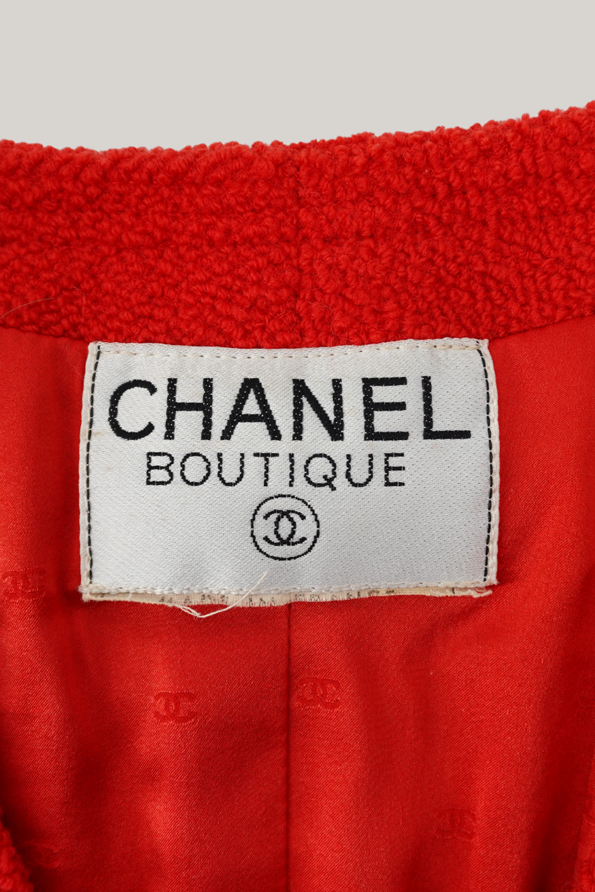 Vintage Chanel Red Tweed Jacket