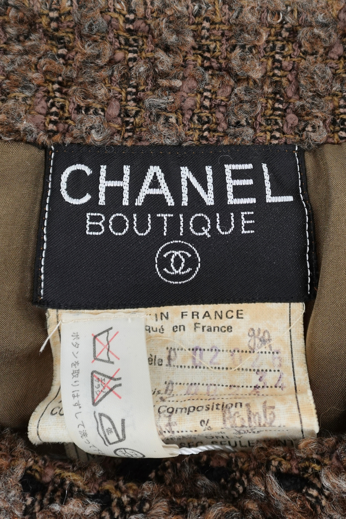 1993 Chanel Brown Tweed Jacket