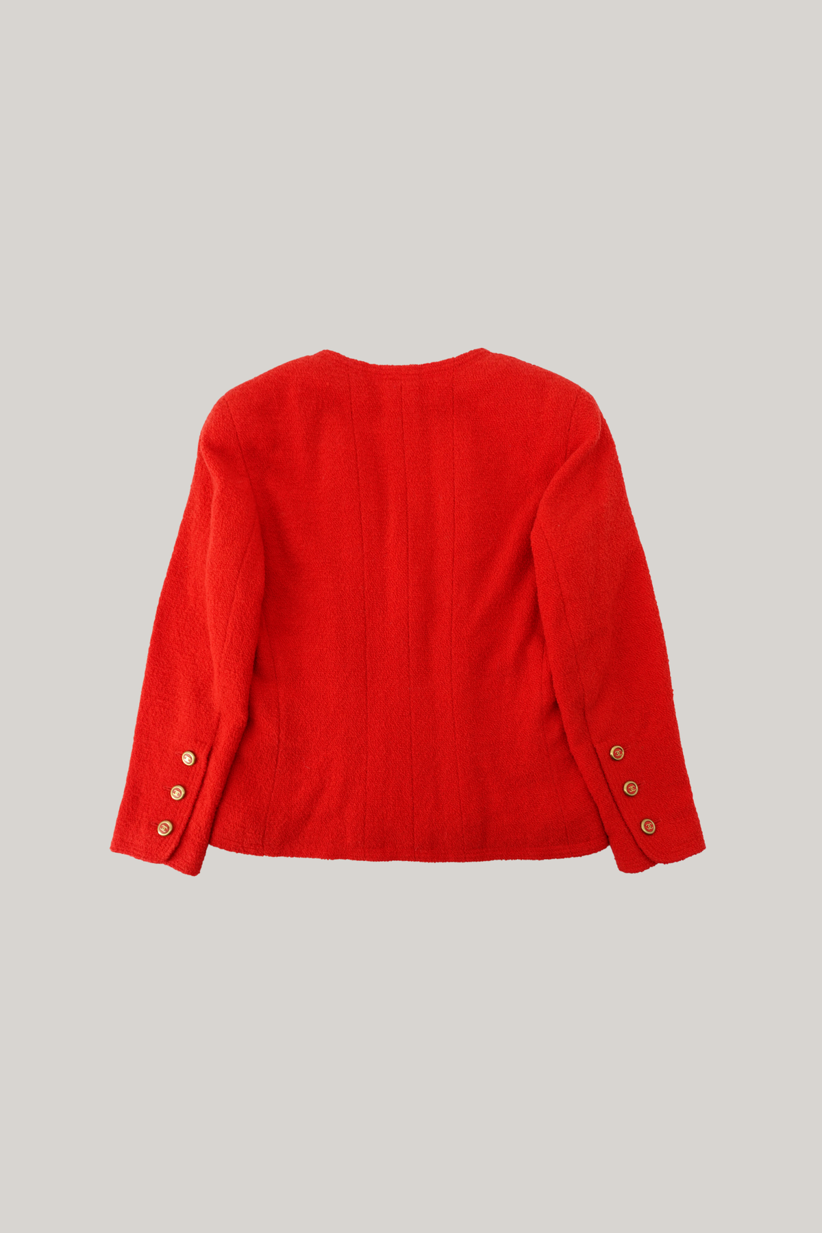 Vintage Chanel Red Tweed Jacket