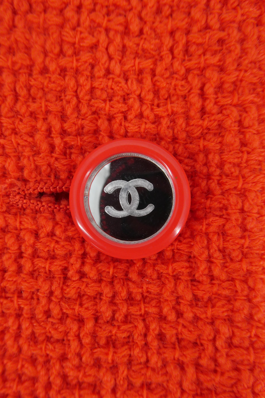 1995 Chanel Cruise Red Tweed Blazer (FR 36)
