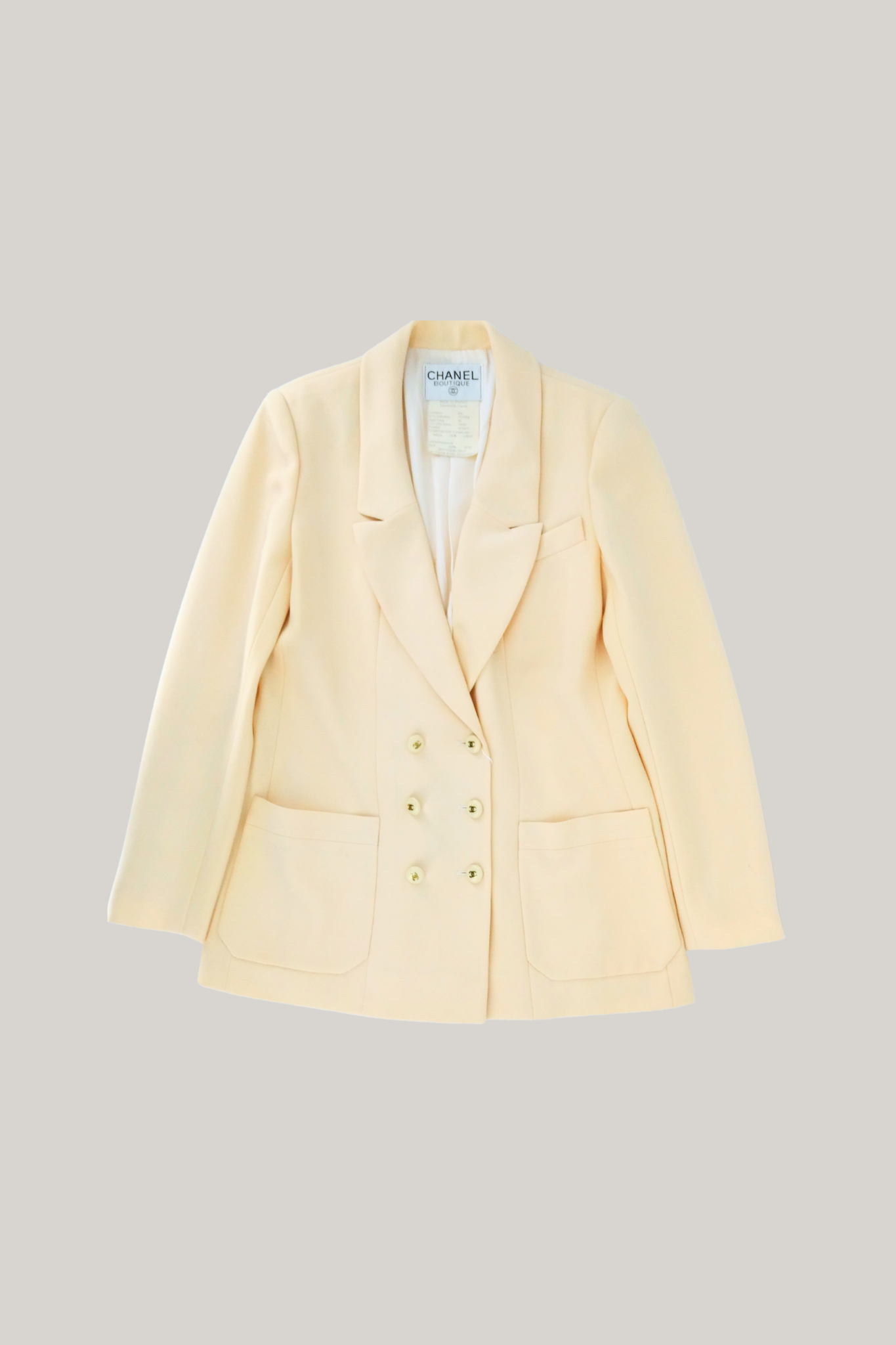 1995 Cruise Chanel Cream Wool Blazer (FR 38)