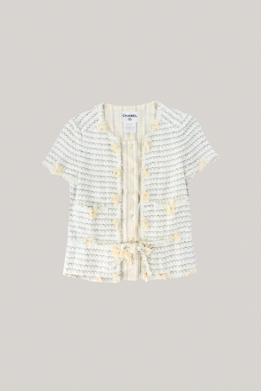 2005 Chanel Ruffle Mint Top