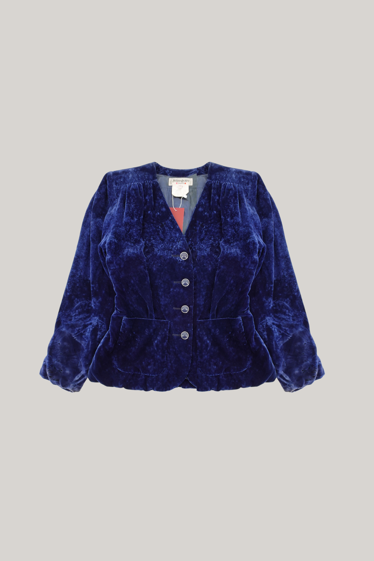 Yves Saint Laurent Blue Velvet Jacket (42)