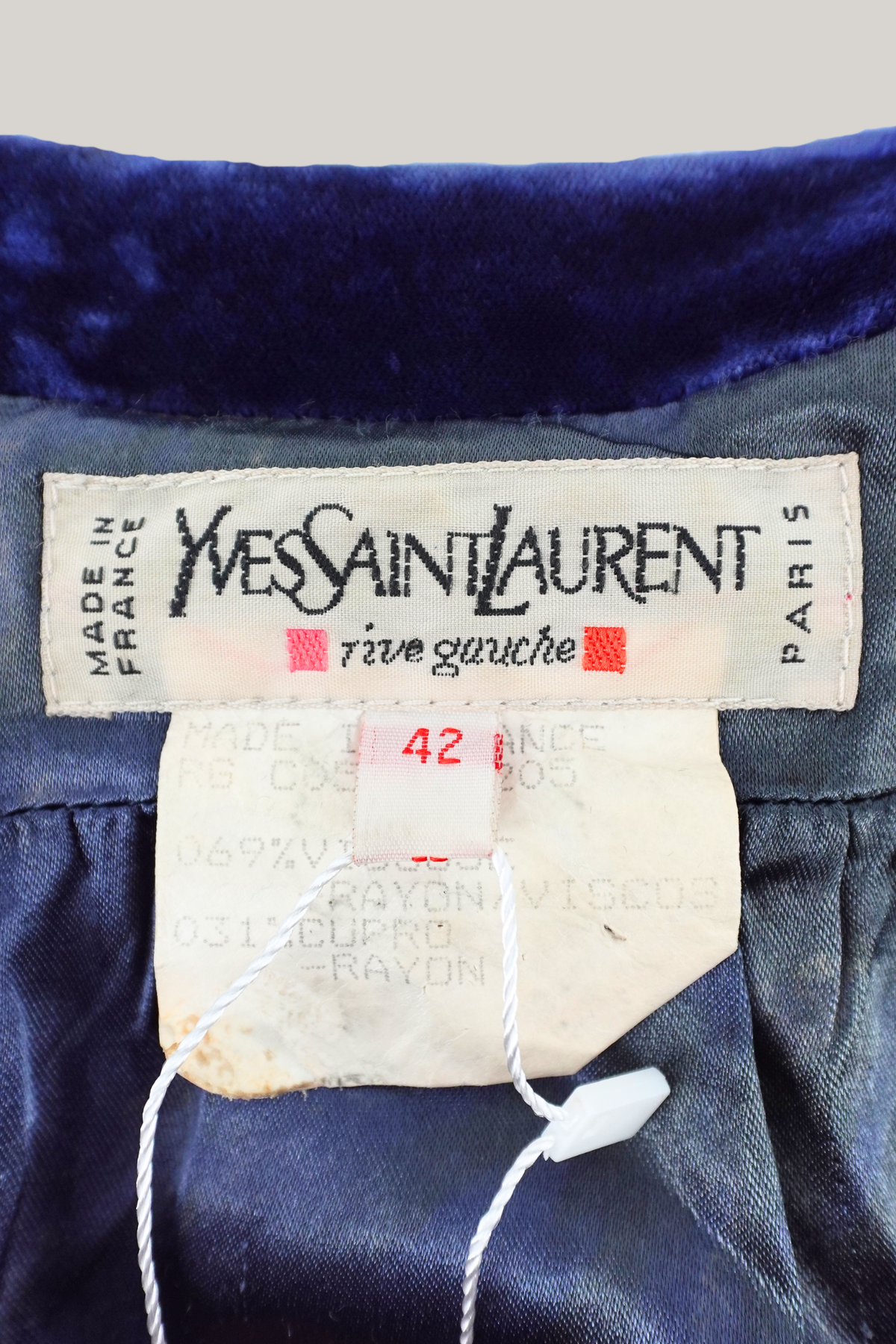 Yves Saint Laurent Blue Velvet Jacket (42)