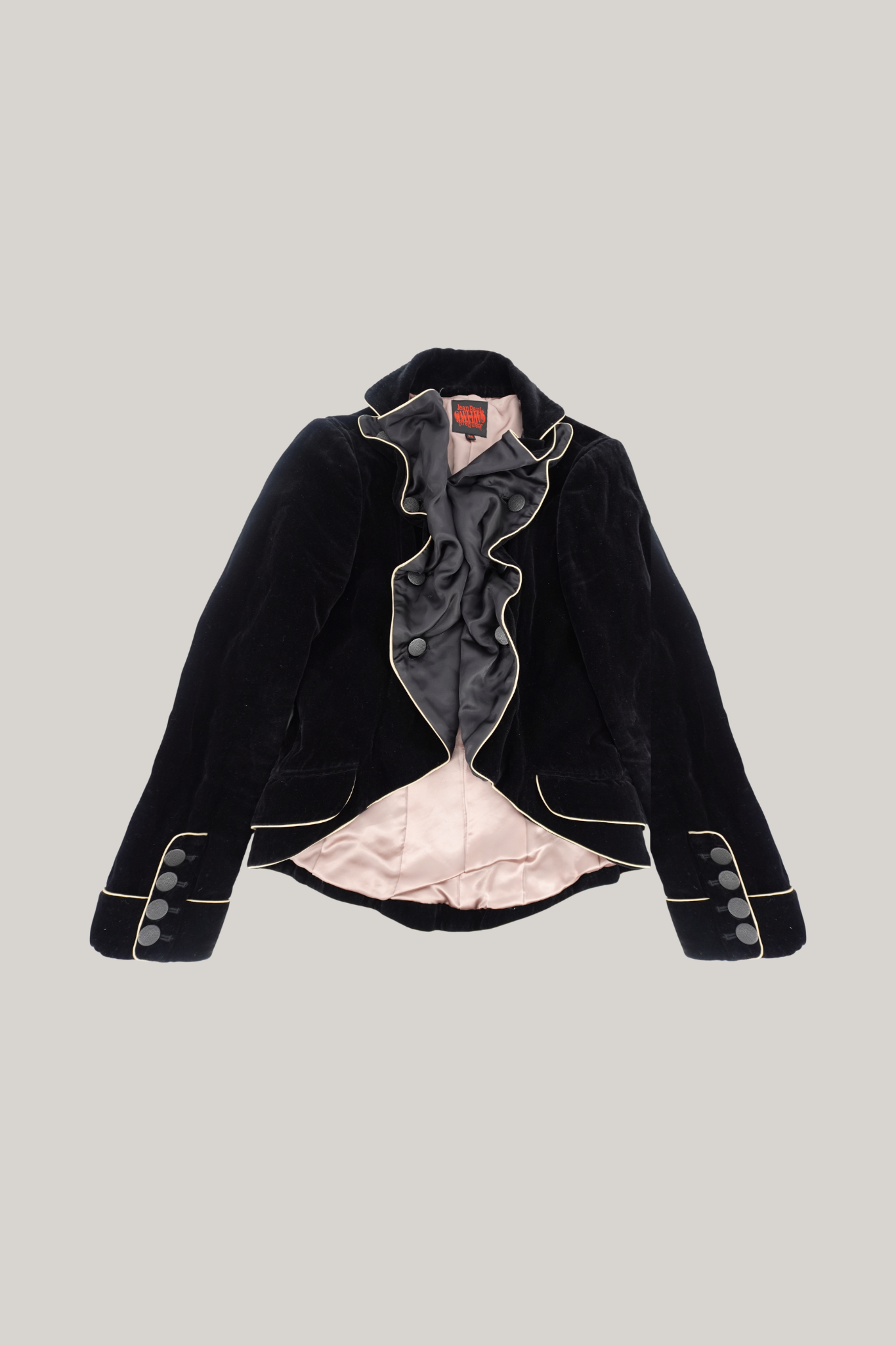 Jean Paul Gaultier Black Ruffle Jacket (38)