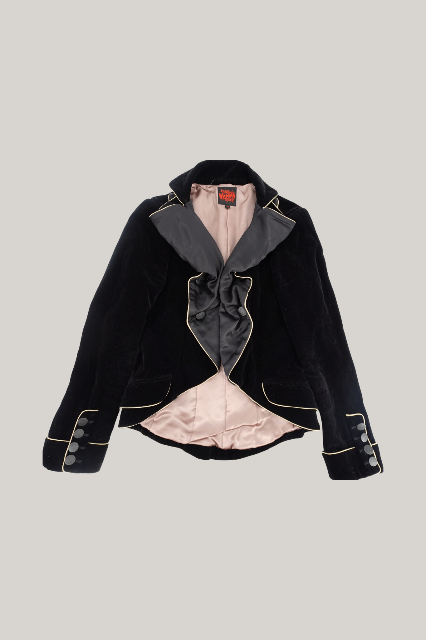 Jean Paul Gaultier Black Ruffle Jacket (38)